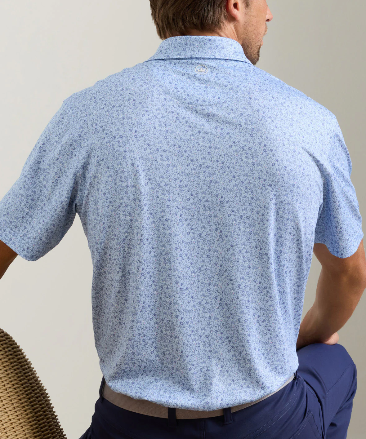 Peter Millar Parker Print Short Sleeve Performance Polo - Image 3