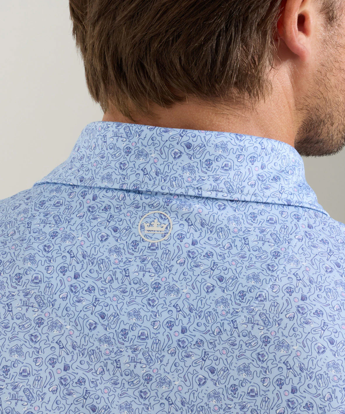 Peter Millar Parker Print Short Sleeve Performance Polo - Image 4