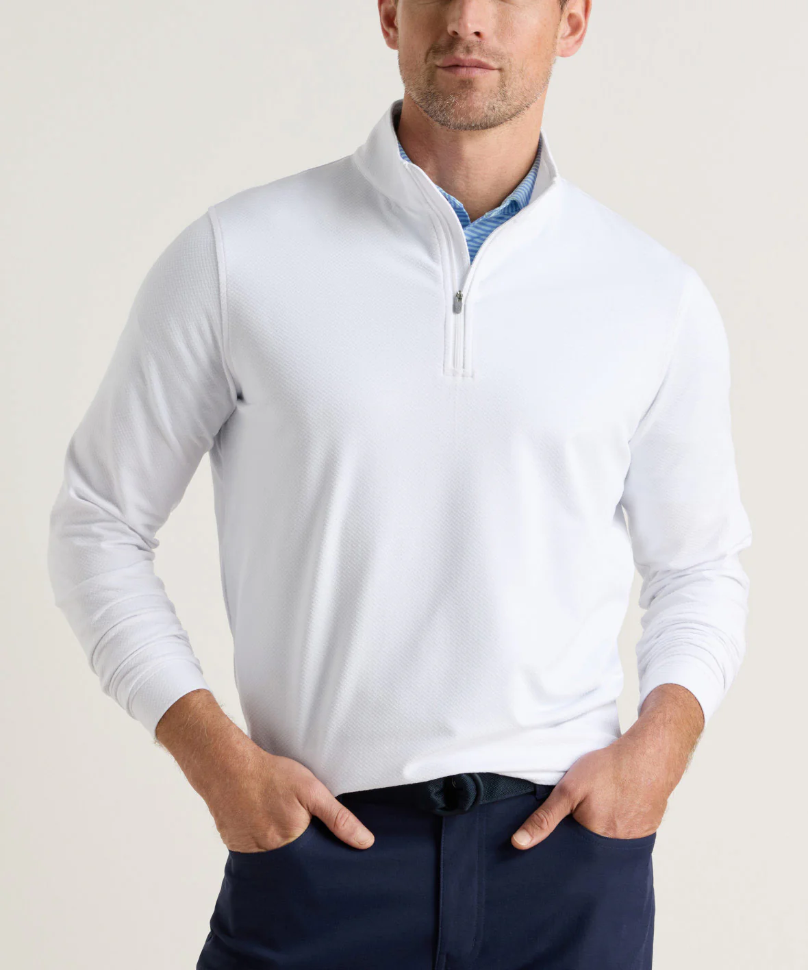 Peter Millar Perth Cross-Hatch Quarter-Zip Pullover - Image 9