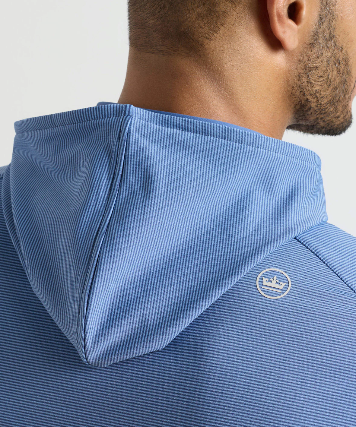Peter Millar Long Sleeve Pine Sugar Stripe Performance Hoodie - Image 9