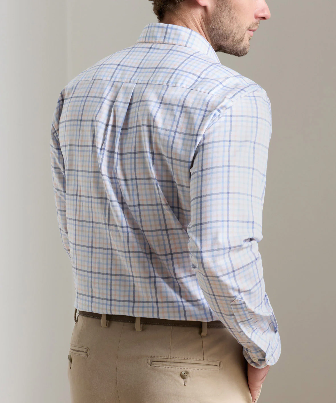 Peter Millar Long Sleeve Spread Collar Warren Crown Lite Sport Shirt - Image 3