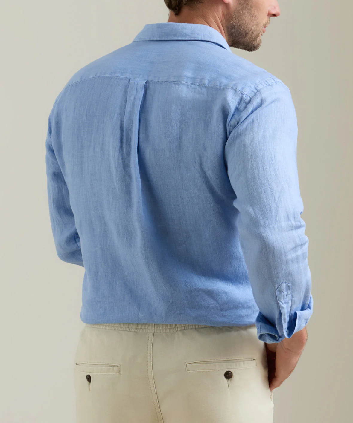 Peter Millar The Shoreside Long Sleeve Linen Sport Shirt - Image 3