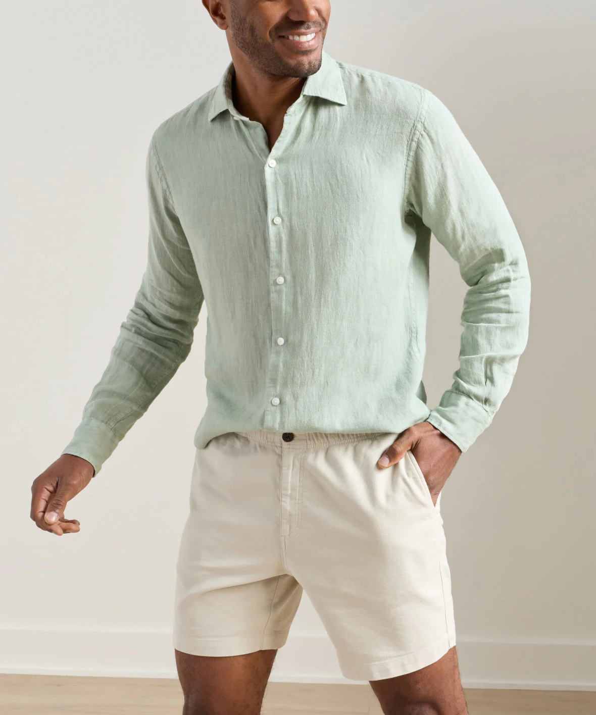 Peter Millar The Shoreside Long Sleeve Linen Sport Shirt - Image 6