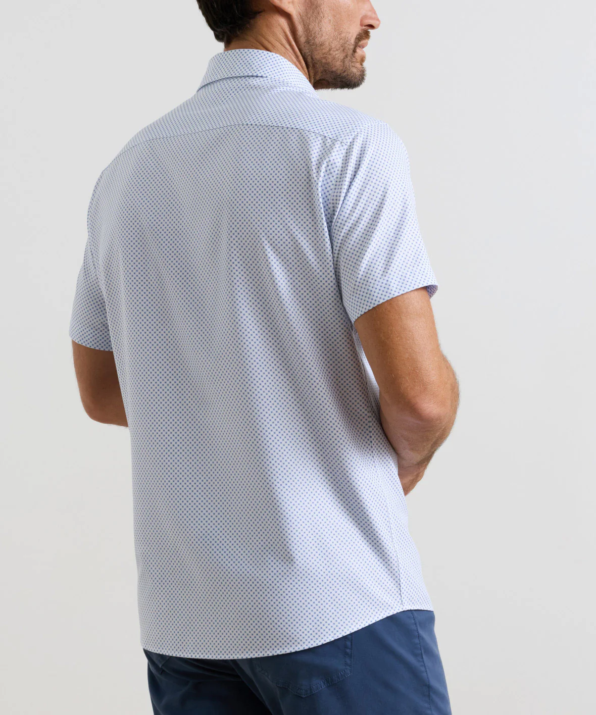 Peter Millar Cecil Performance Short Sleeve Poplin Sport Shirt - Image 3