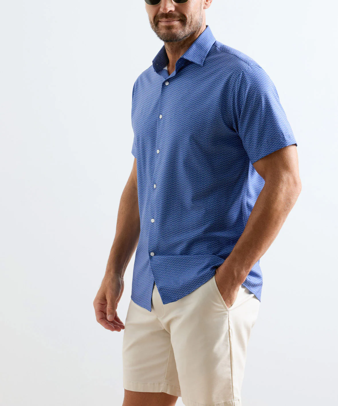 Peter Millar Jackson Performance Short Sleeve Poplin Sport Shirt - Image 2