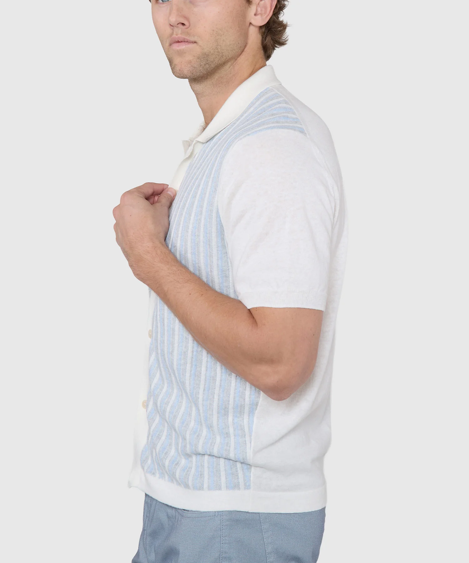 Westport Black Short Sleeve Cornell Button Front Polo - Image 4