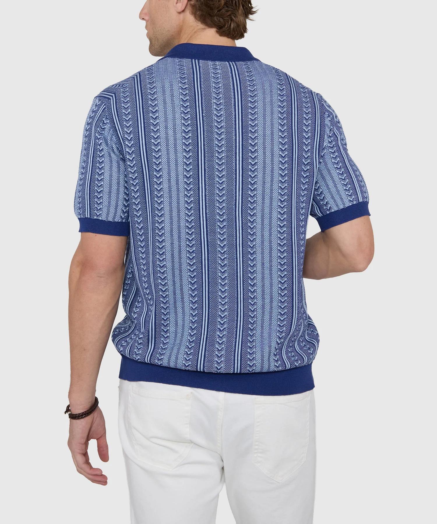 Westport Black Short Sleeve Damone Button Front Polo - Image 5