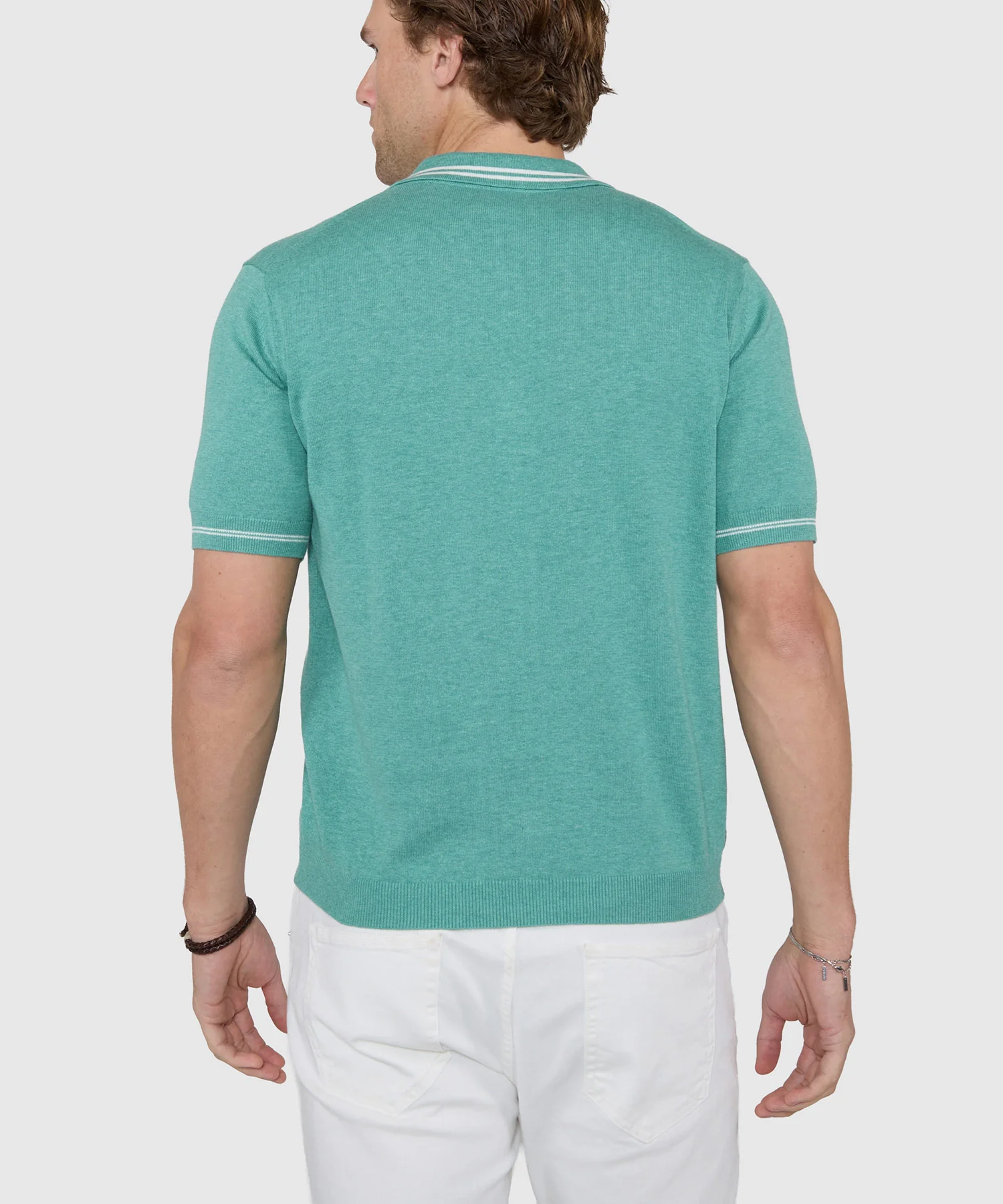 Westport Black Short Sleeve 'The Retro II' Zip Polo - Image 13