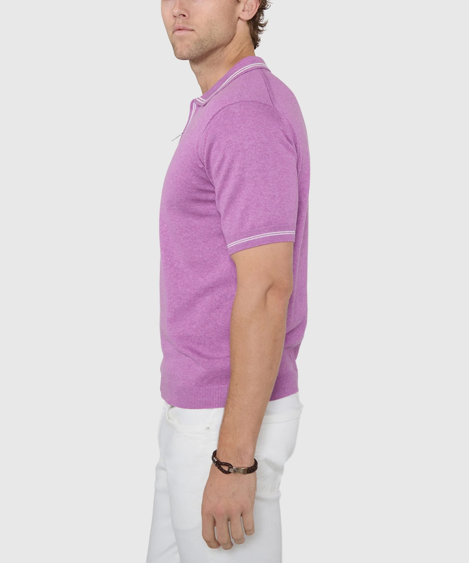 Westport Black Short Sleeve 'The Retro II' Zip Polo - Image 15