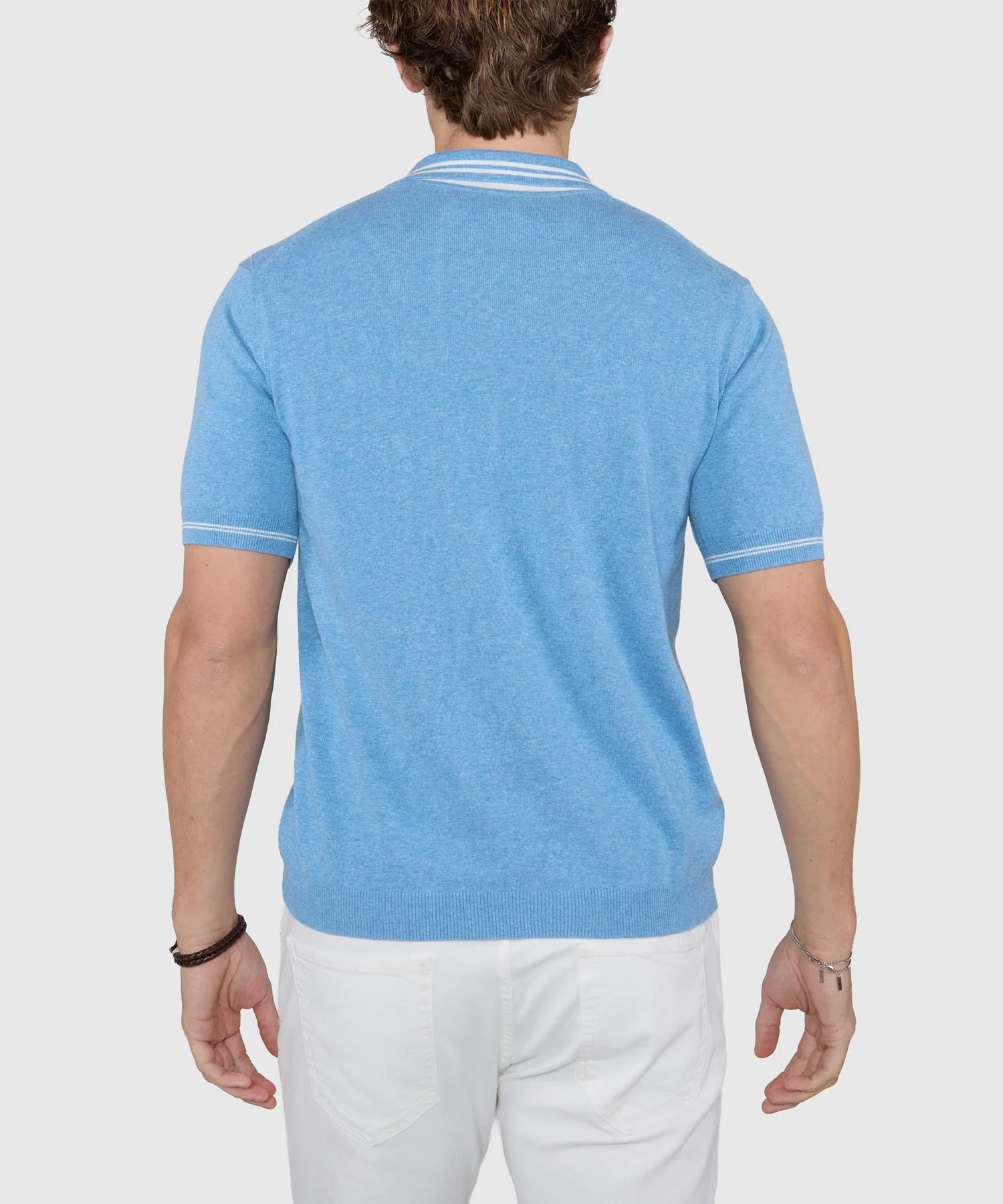 Westport Black Short Sleeve 'The Retro II' Zip Polo - Image 5