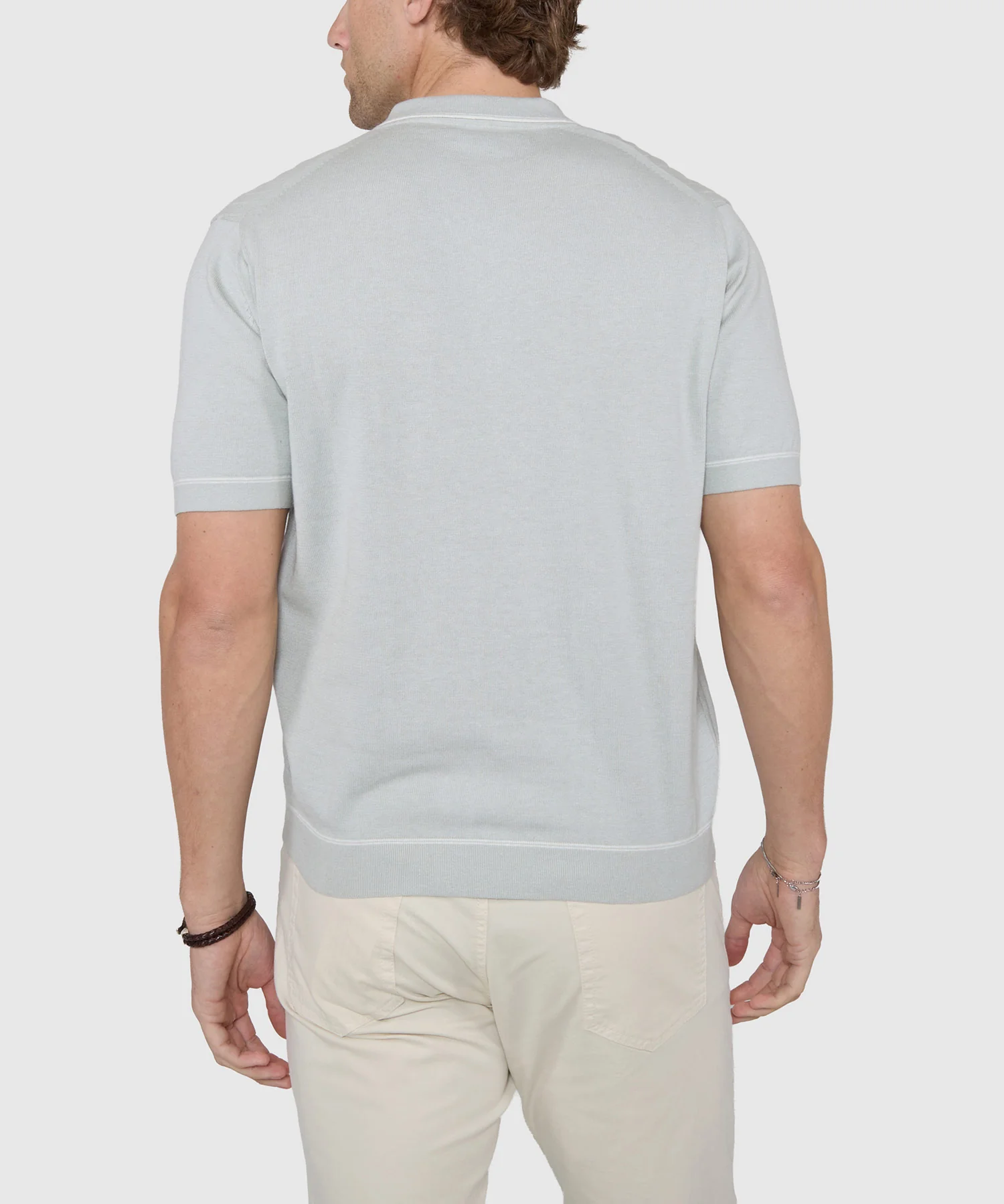 Westport Black Short Sleeve Amici Ribbed Knit Polo - Image 12