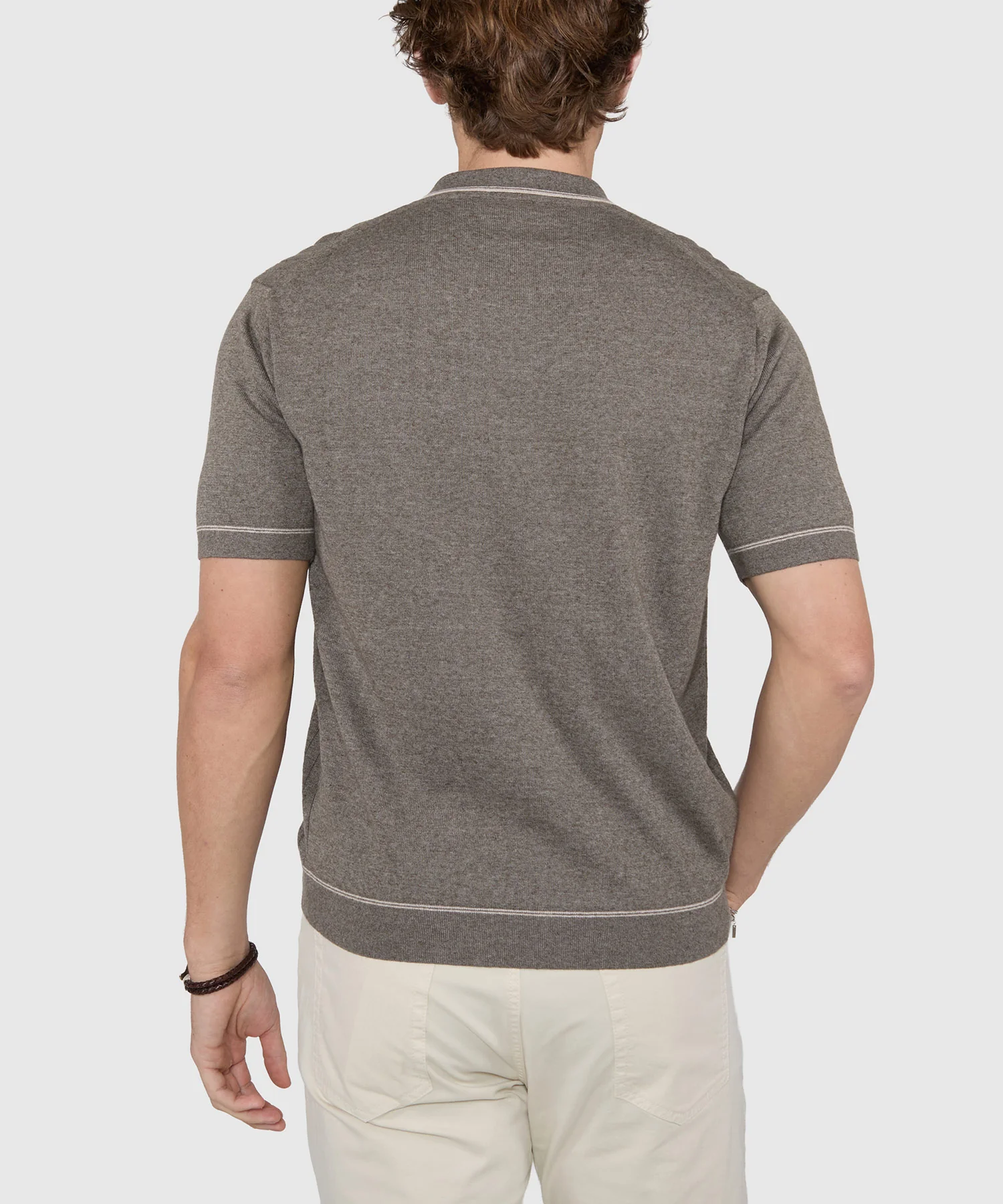 Westport Black Short Sleeve Amici Ribbed Knit Polo - Image 17