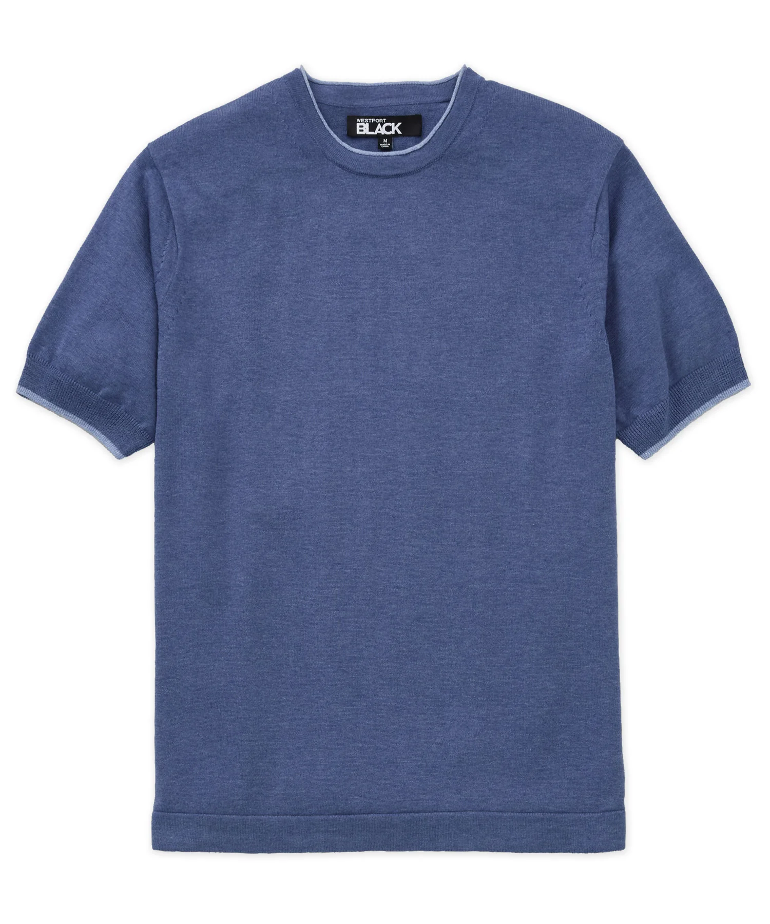 Westport Black Short Sleeve Retro Roulle Crew