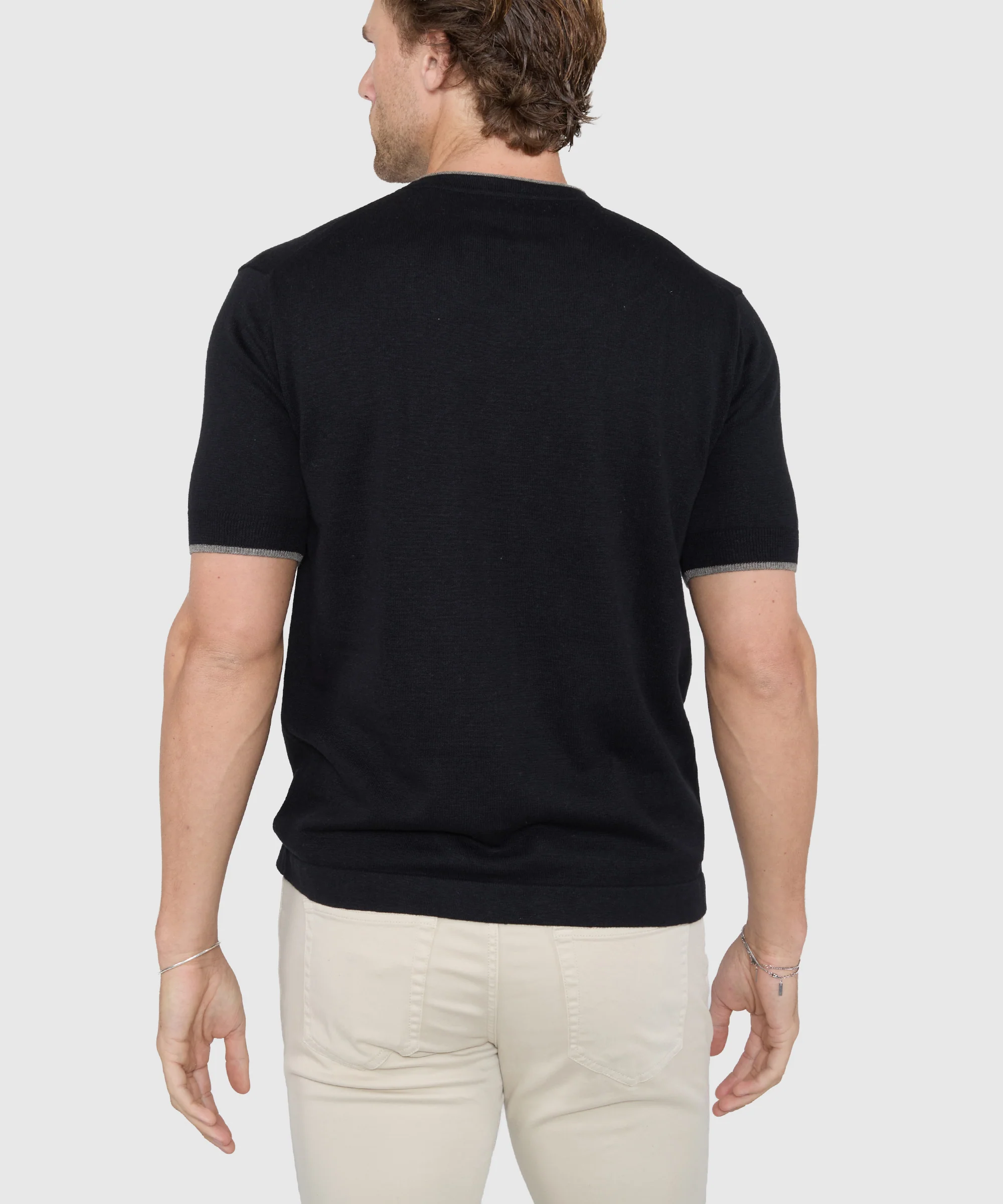 Westport Black Short Sleeve Retro Roulle Crew - Image 10