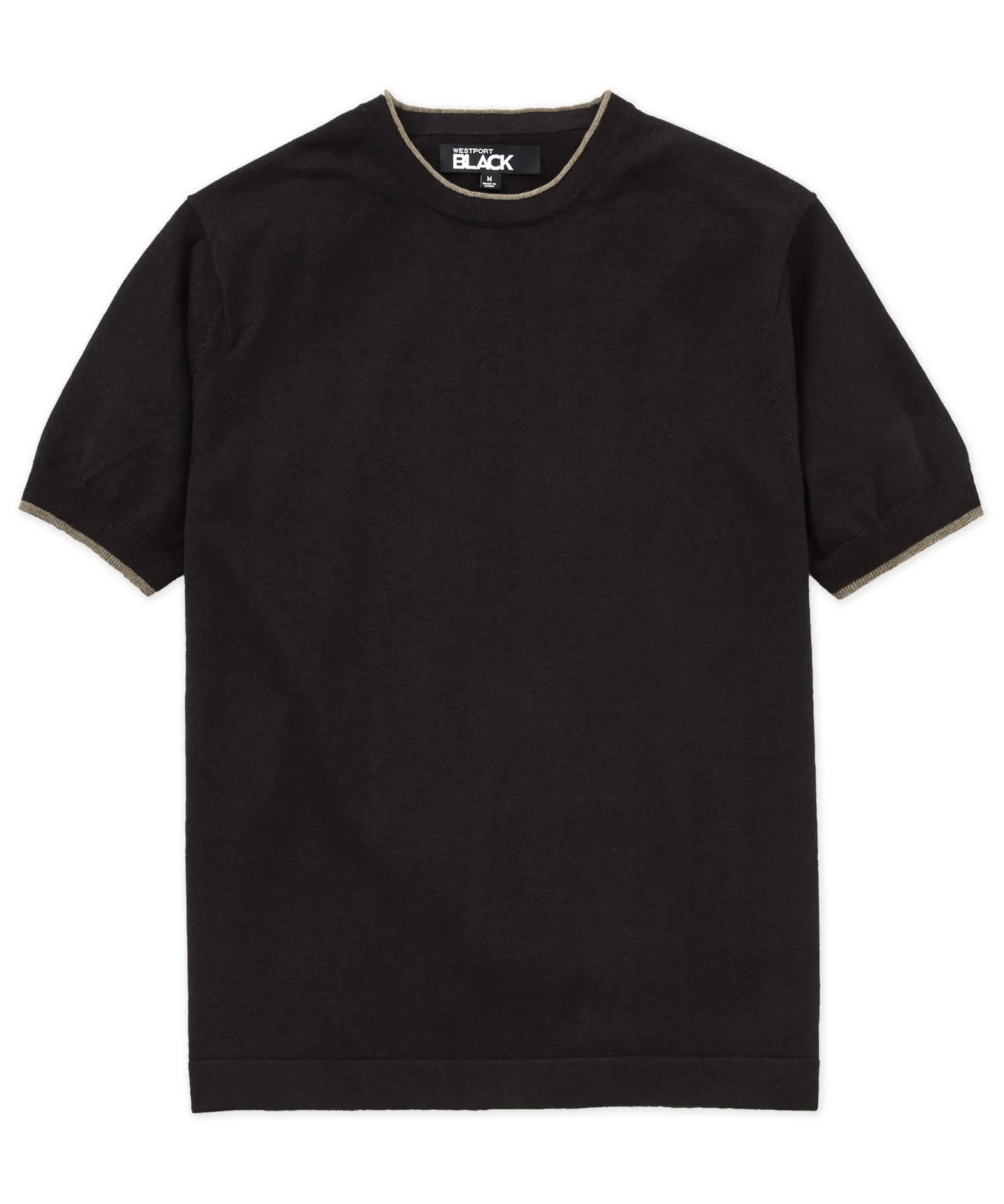 Westport Black Short Sleeve Retro Roulle Crew - Image 6