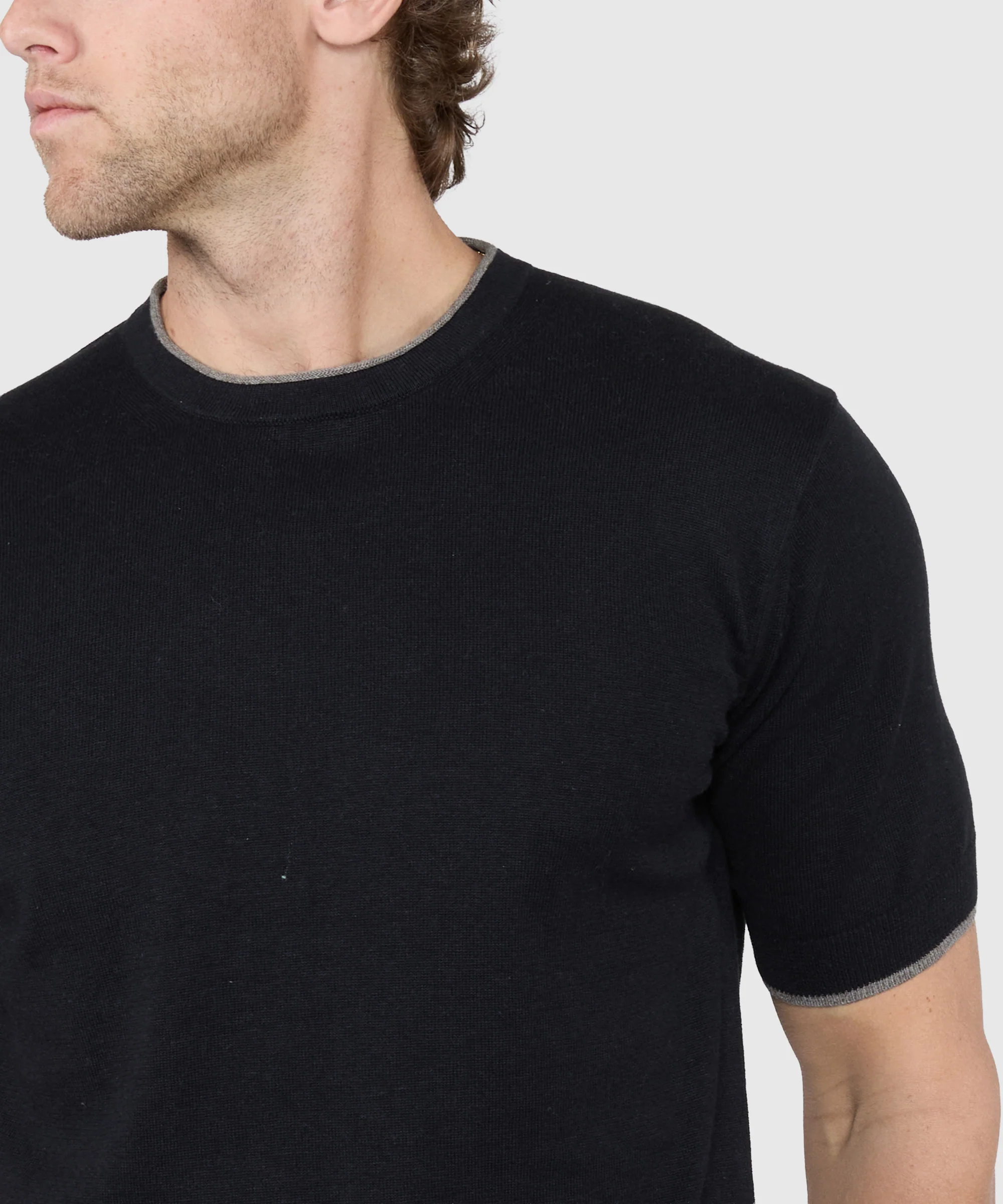 Westport Black Short Sleeve Retro Roulle Crew - Image 8