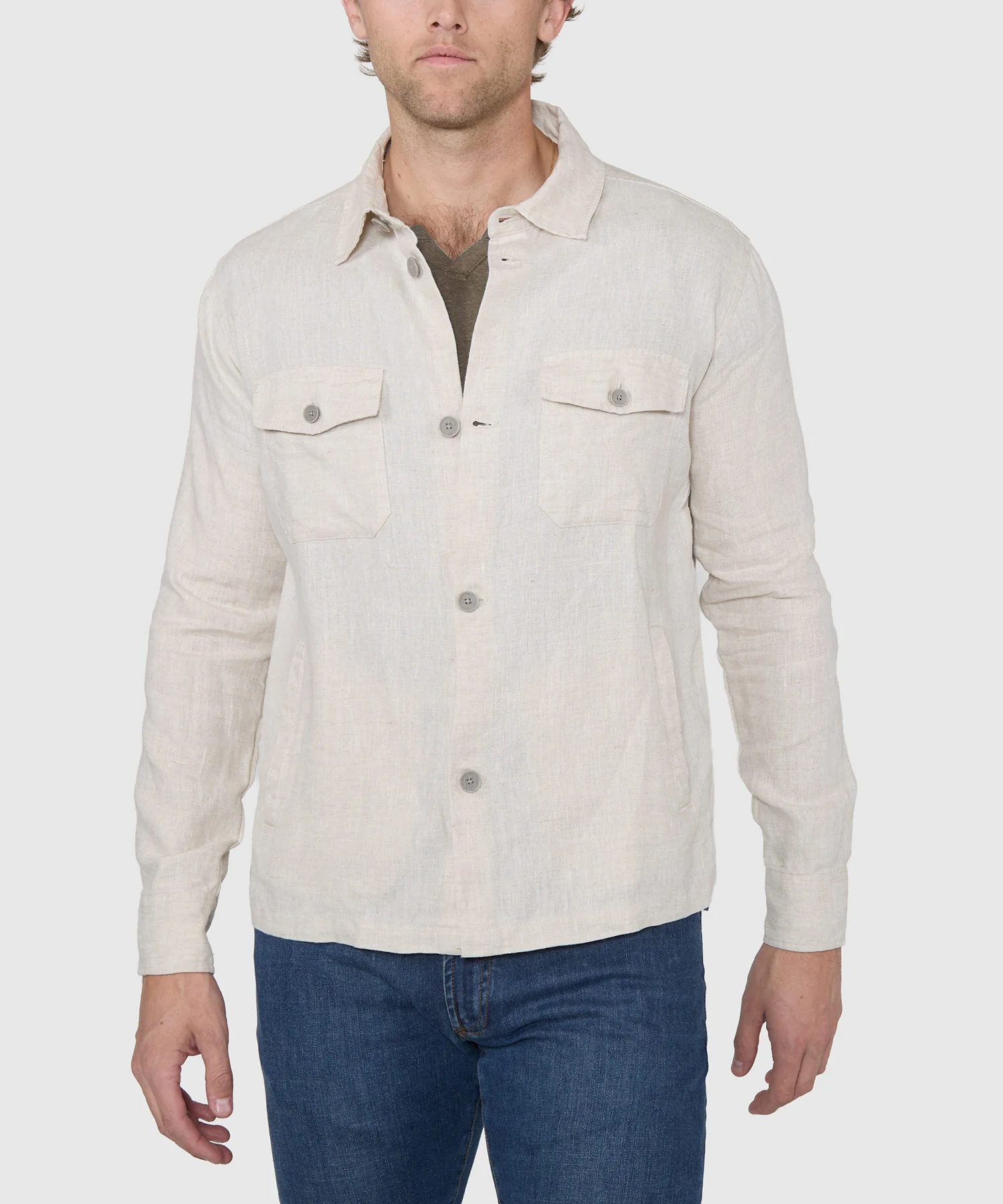 Westport Black Long Sleeve Boardwalk Linen Overshirt - Image 10