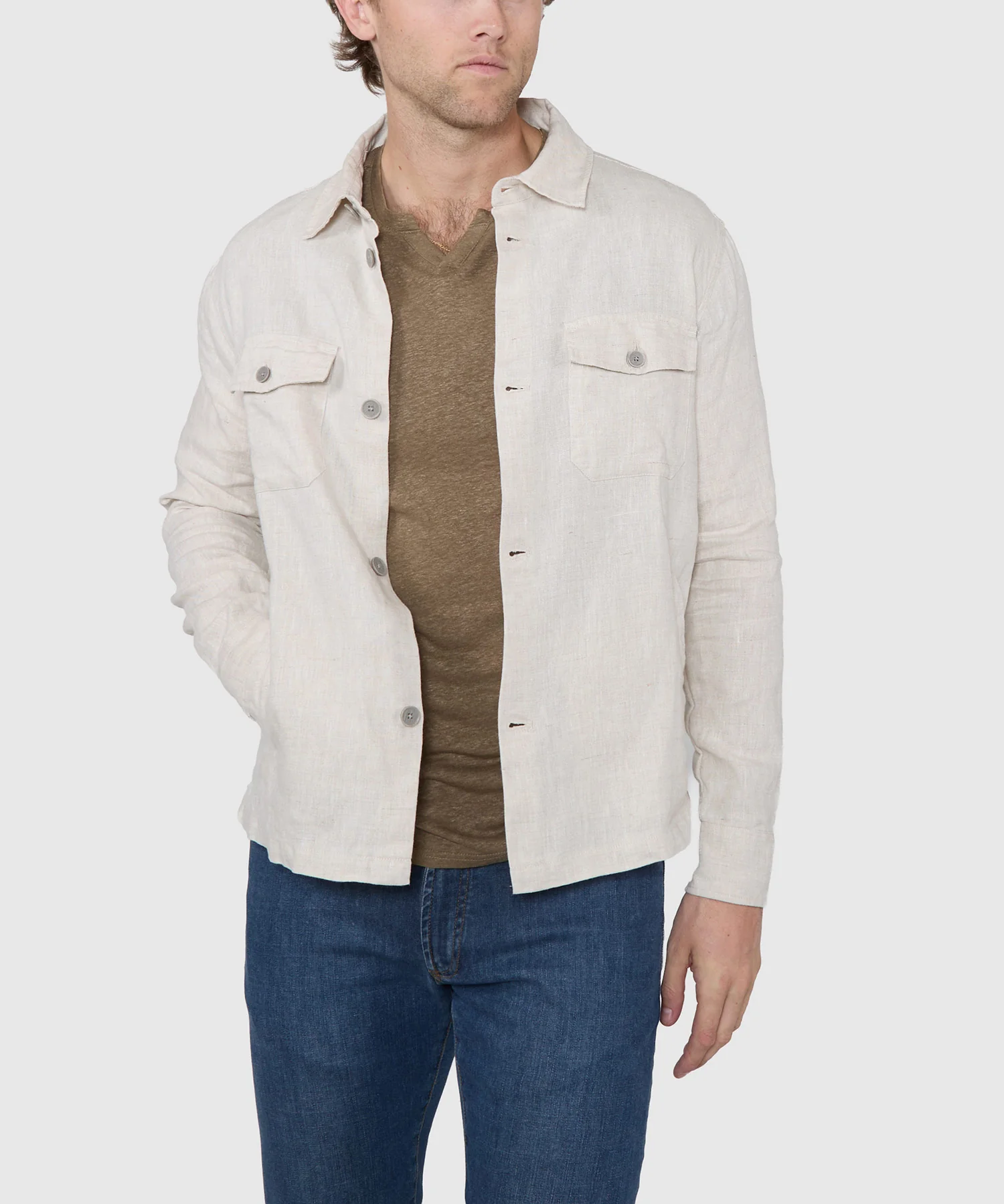 Westport Black Long Sleeve Boardwalk Linen Overshirt - Image 11