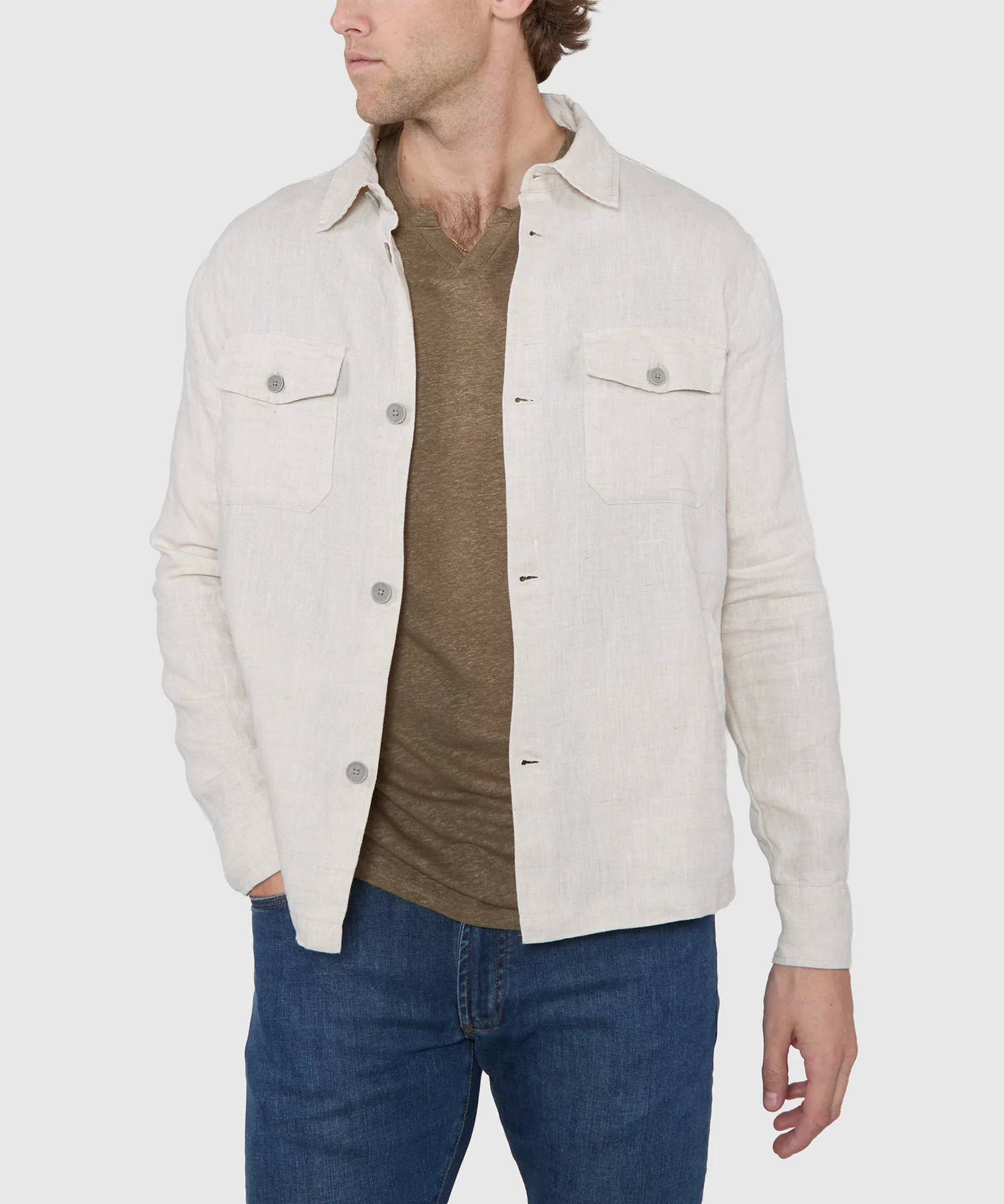 Westport Black Long Sleeve Boardwalk Linen Overshirt - Image 12