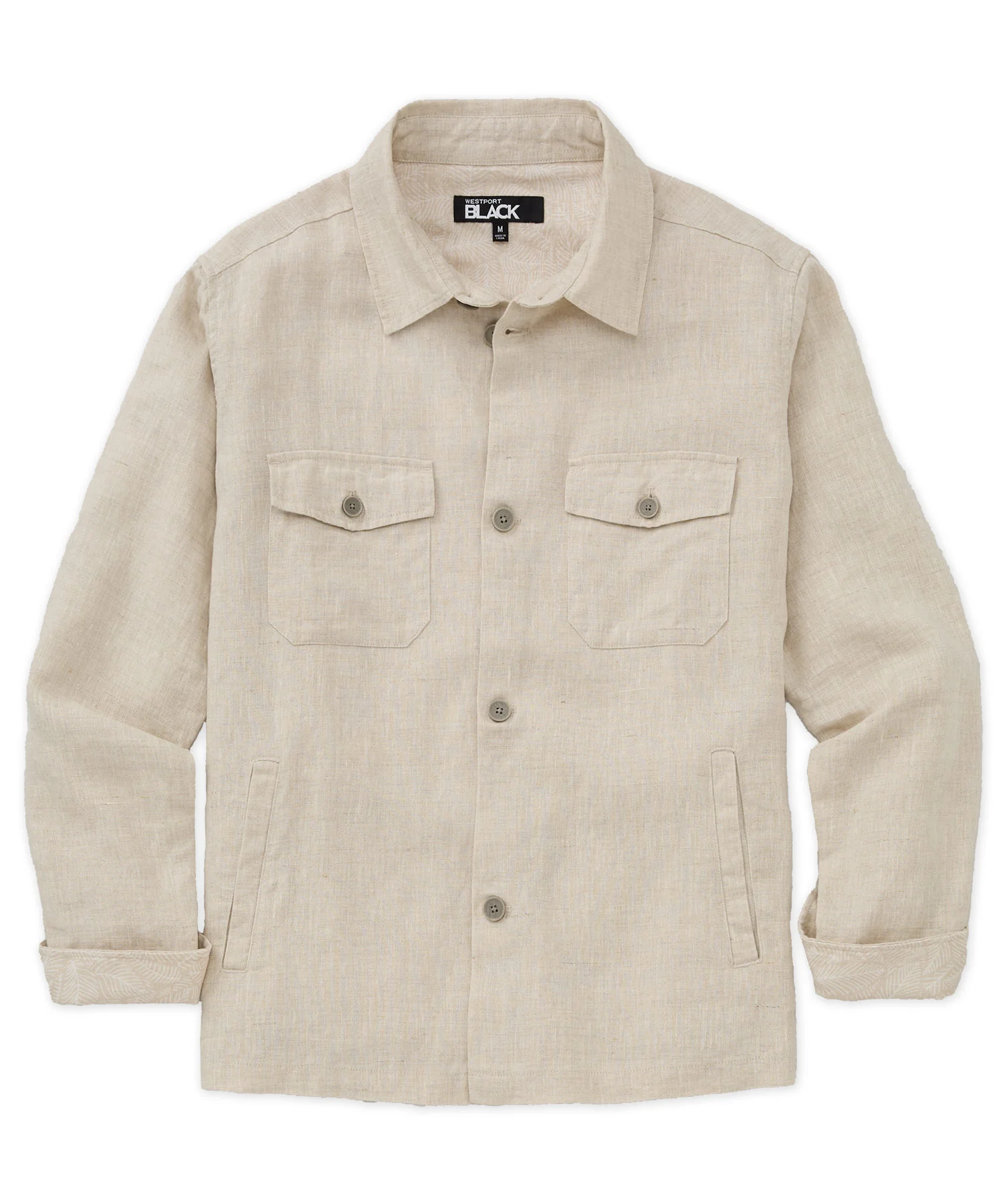 Westport Black Long Sleeve Boardwalk Linen Overshirt - Image 8