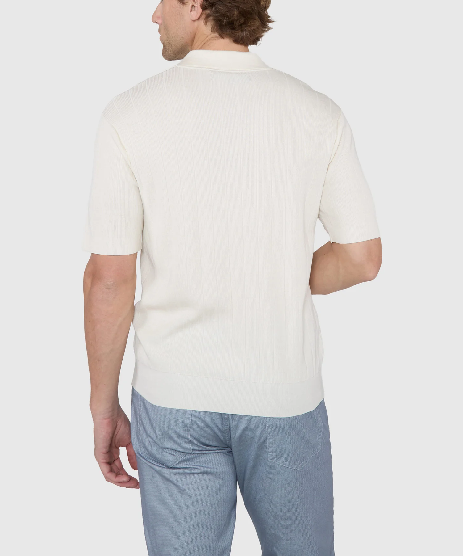 Westport Black Short Sleeve Portofino Johnny Collar Polo - Image 11