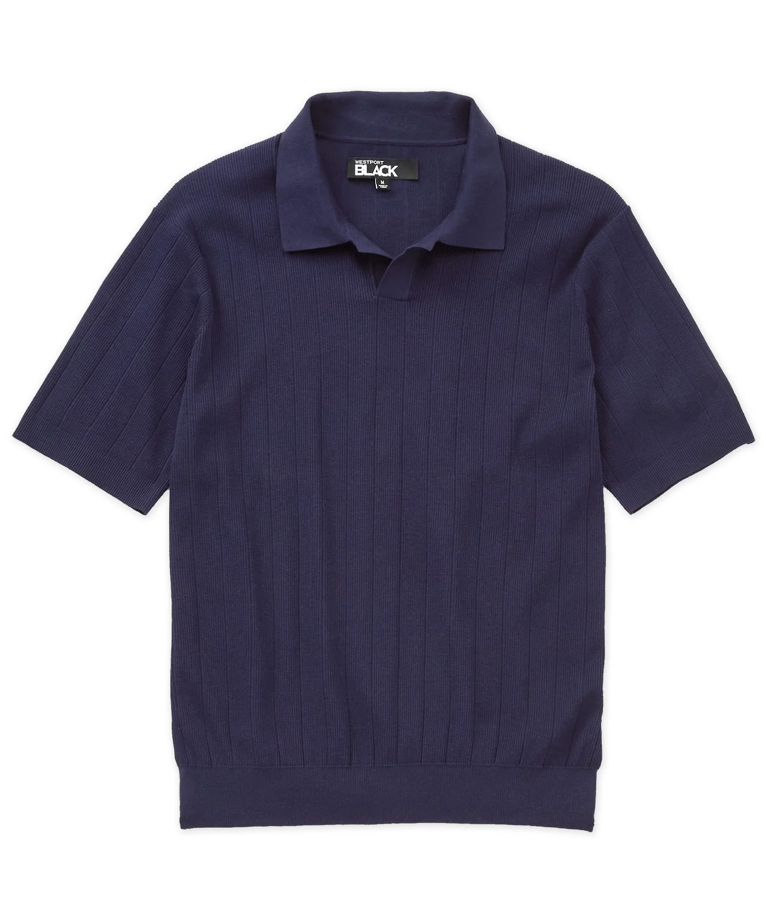 Westport Black Short Sleeve Portofino Johnny Collar Polo - Image 13