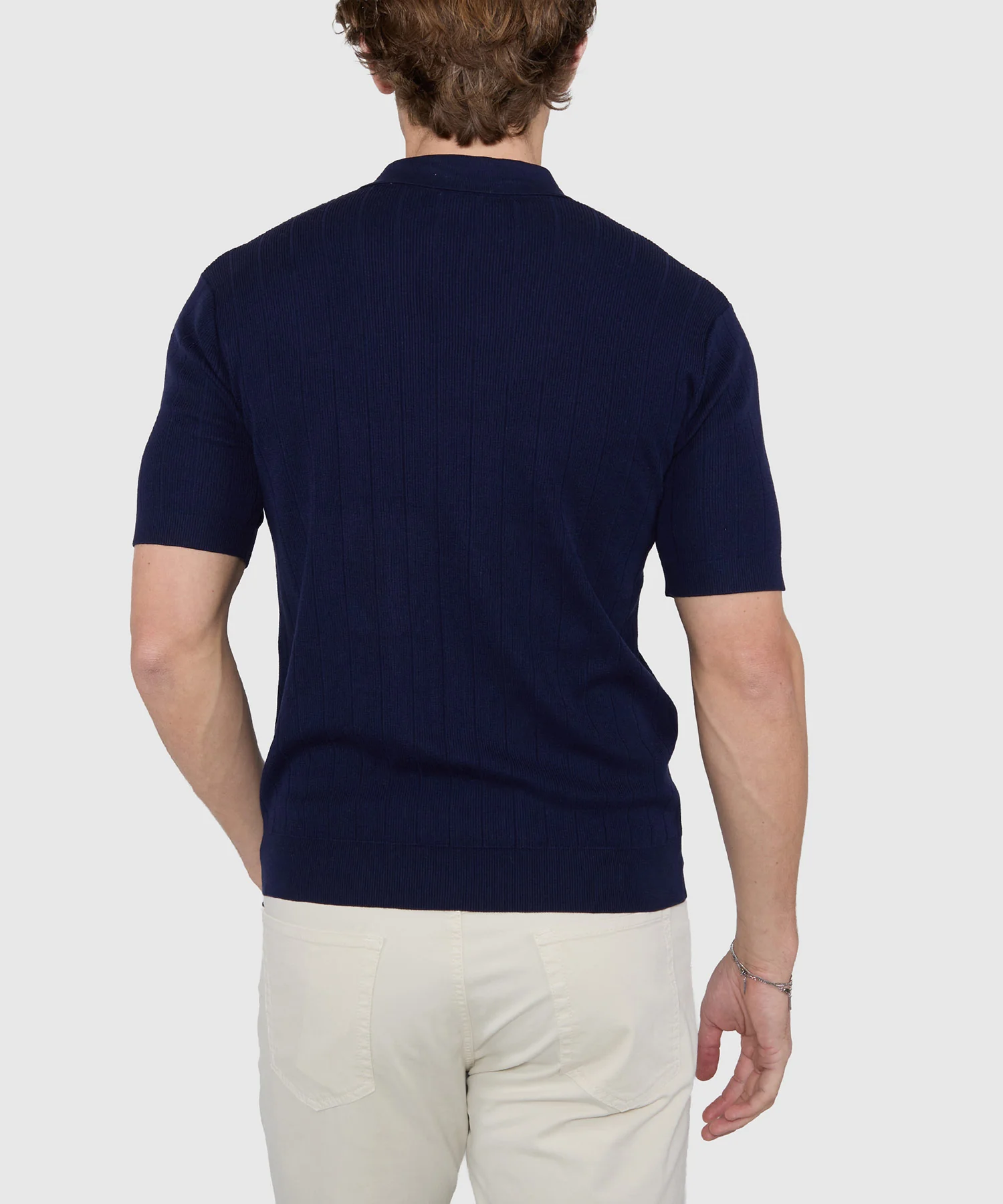 Westport Black Short Sleeve Portofino Johnny Collar Polo - Image 16