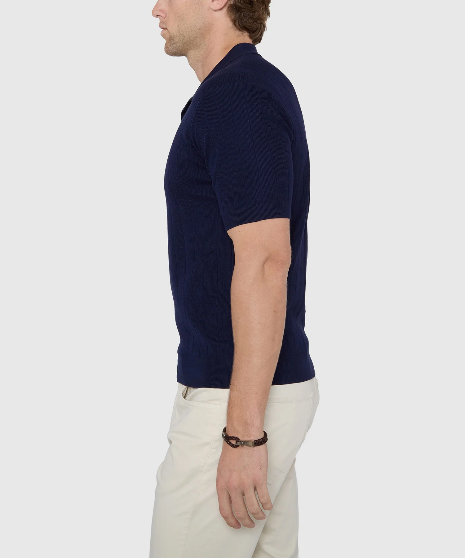 Westport Black Short Sleeve Portofino Johnny Collar Polo - Image 17