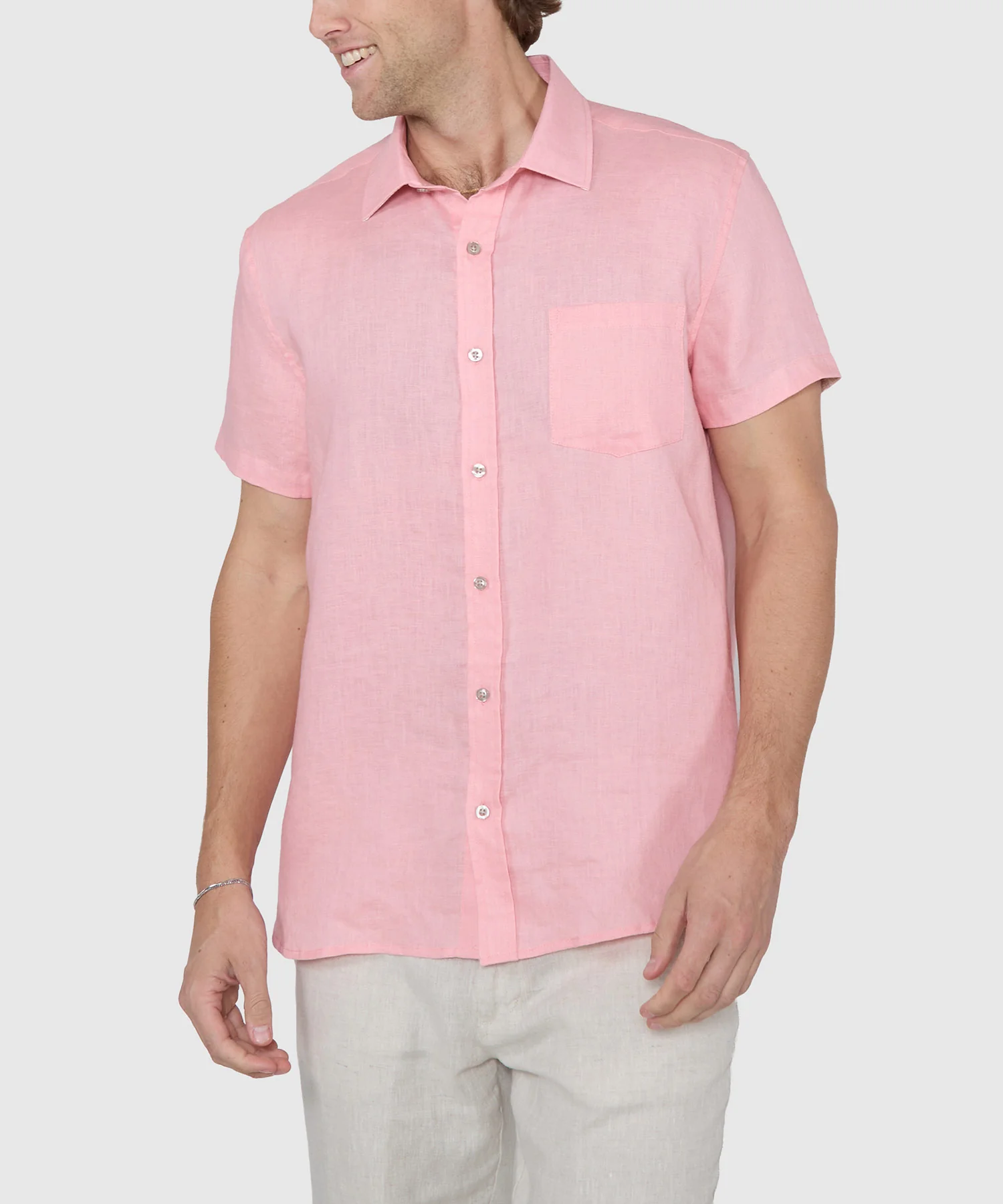 Westport Black Southport Short Sleeve Linen Shirt - Image 3