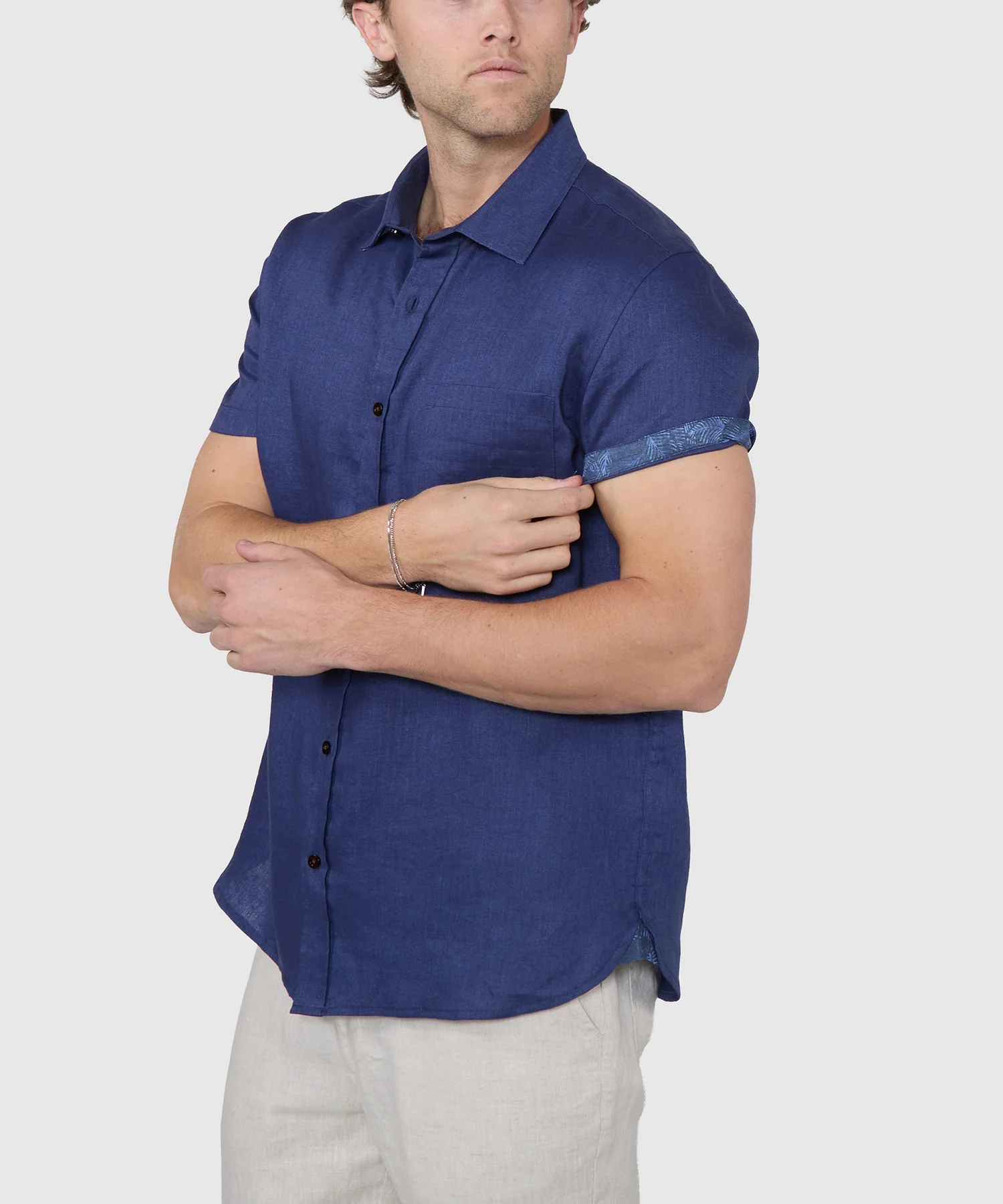 Westport Black Southport Short Sleeve Linen Shirt - Image 9