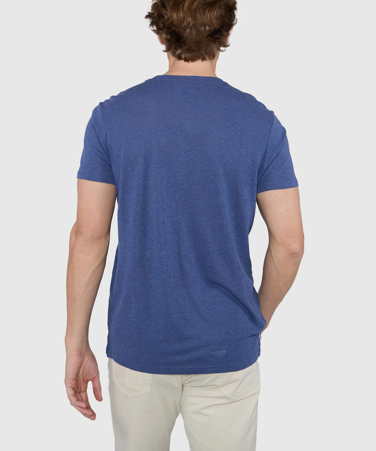 Westport Black Bellmont Short Sleeve V-Notch Linen Crew - Image 10