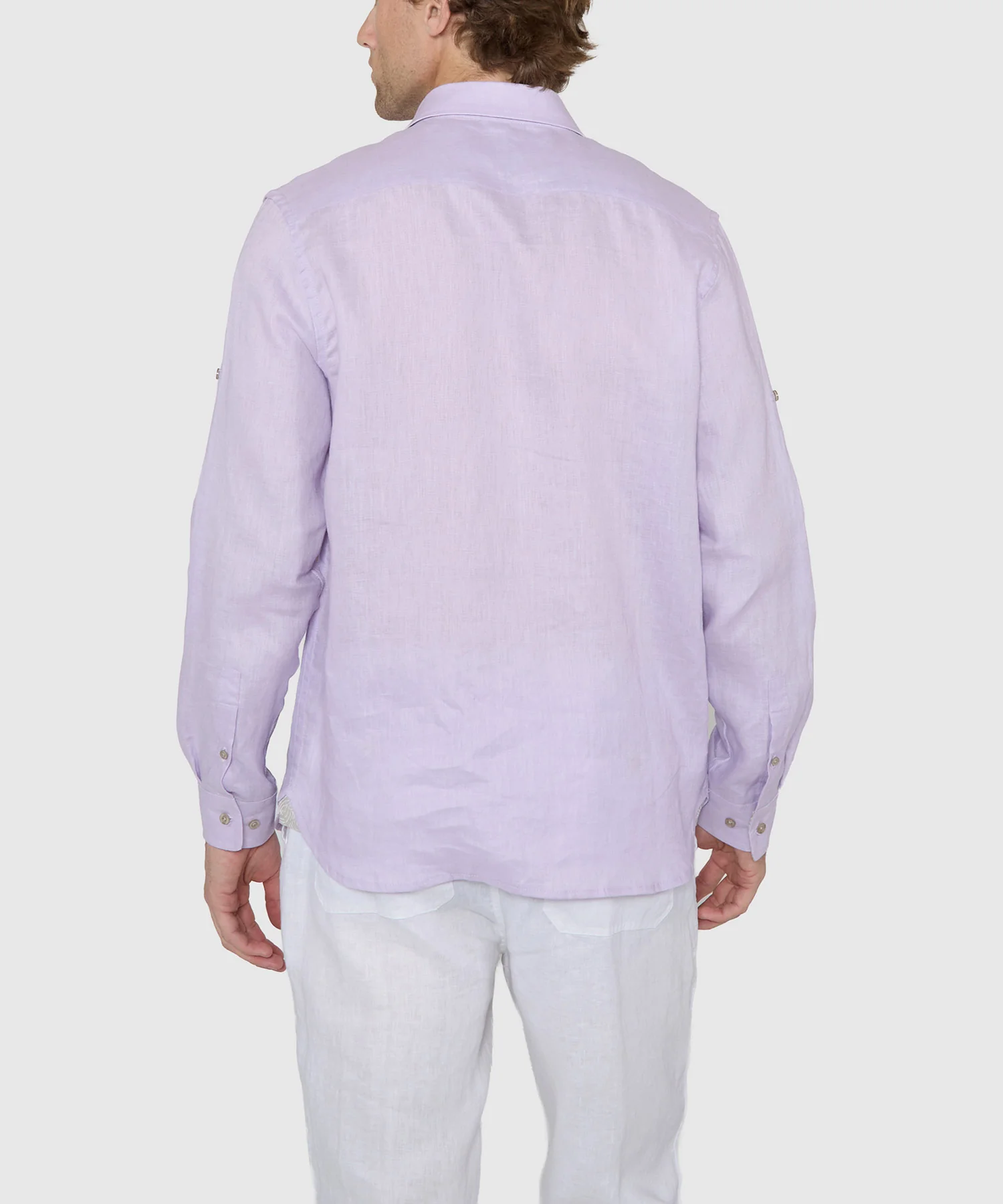 Westport Black Southport Long Sleeve Linen Shirt - Image 3