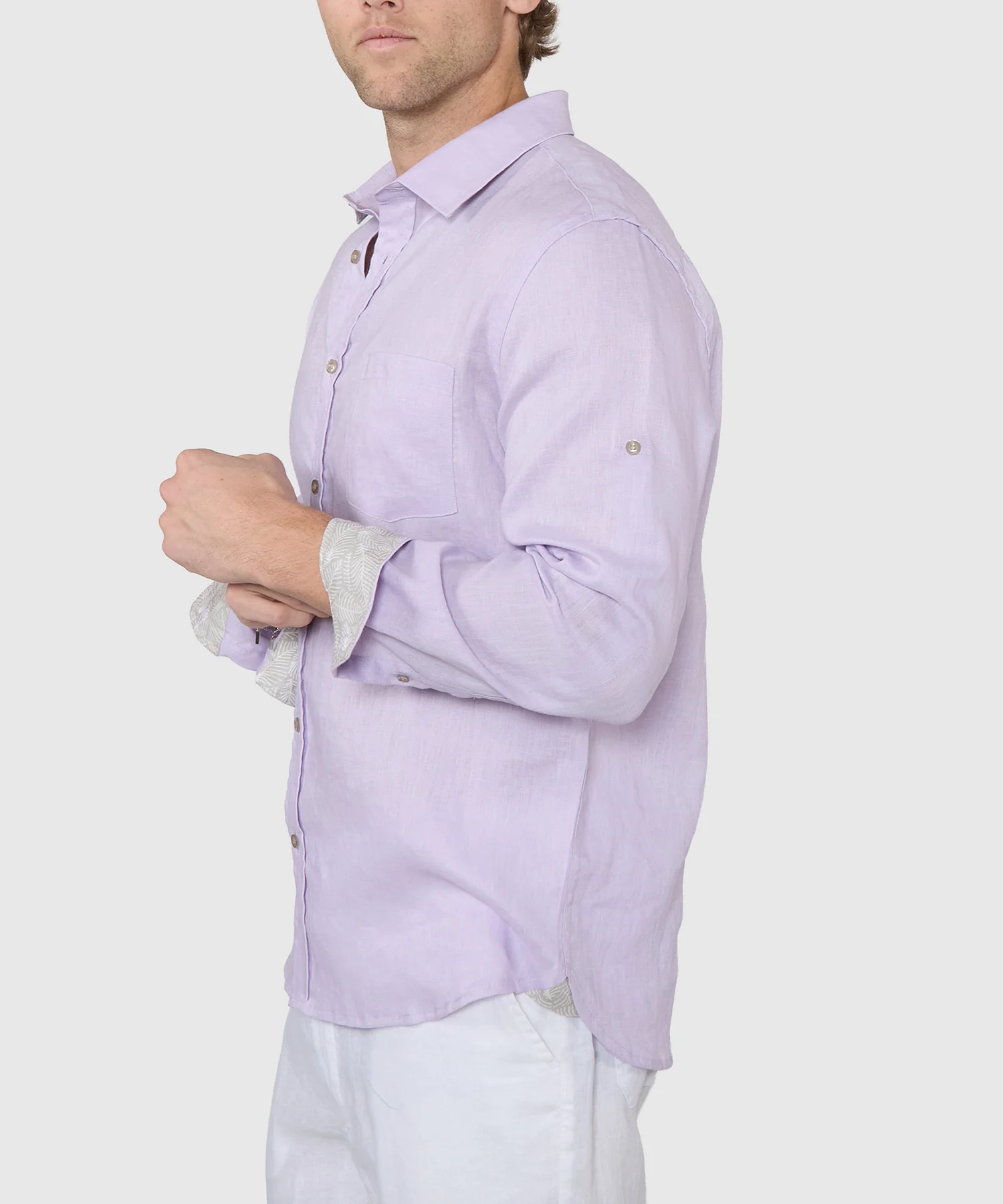 Westport Black Southport Long Sleeve Linen Shirt - Image 4