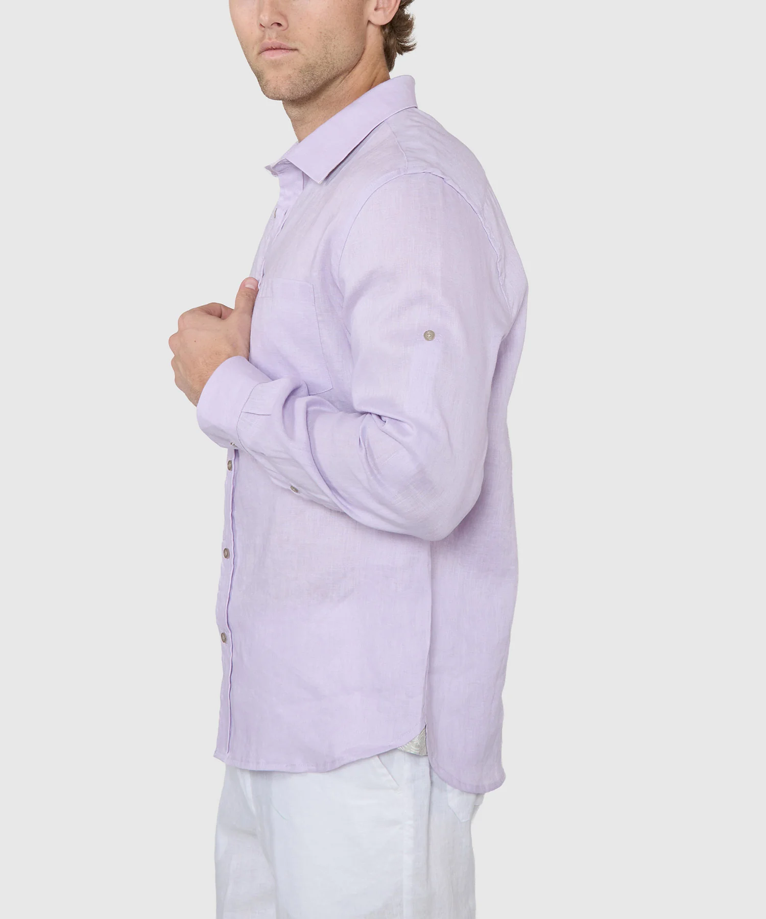 Westport Black Southport Long Sleeve Linen Shirt - Image 5