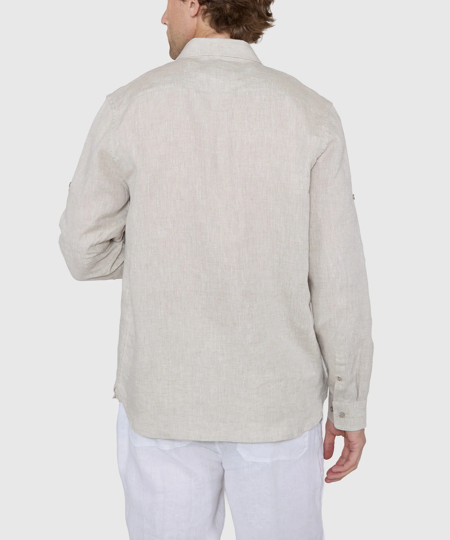Westport Black Southport Long Sleeve Linen Shirt - Image 9
