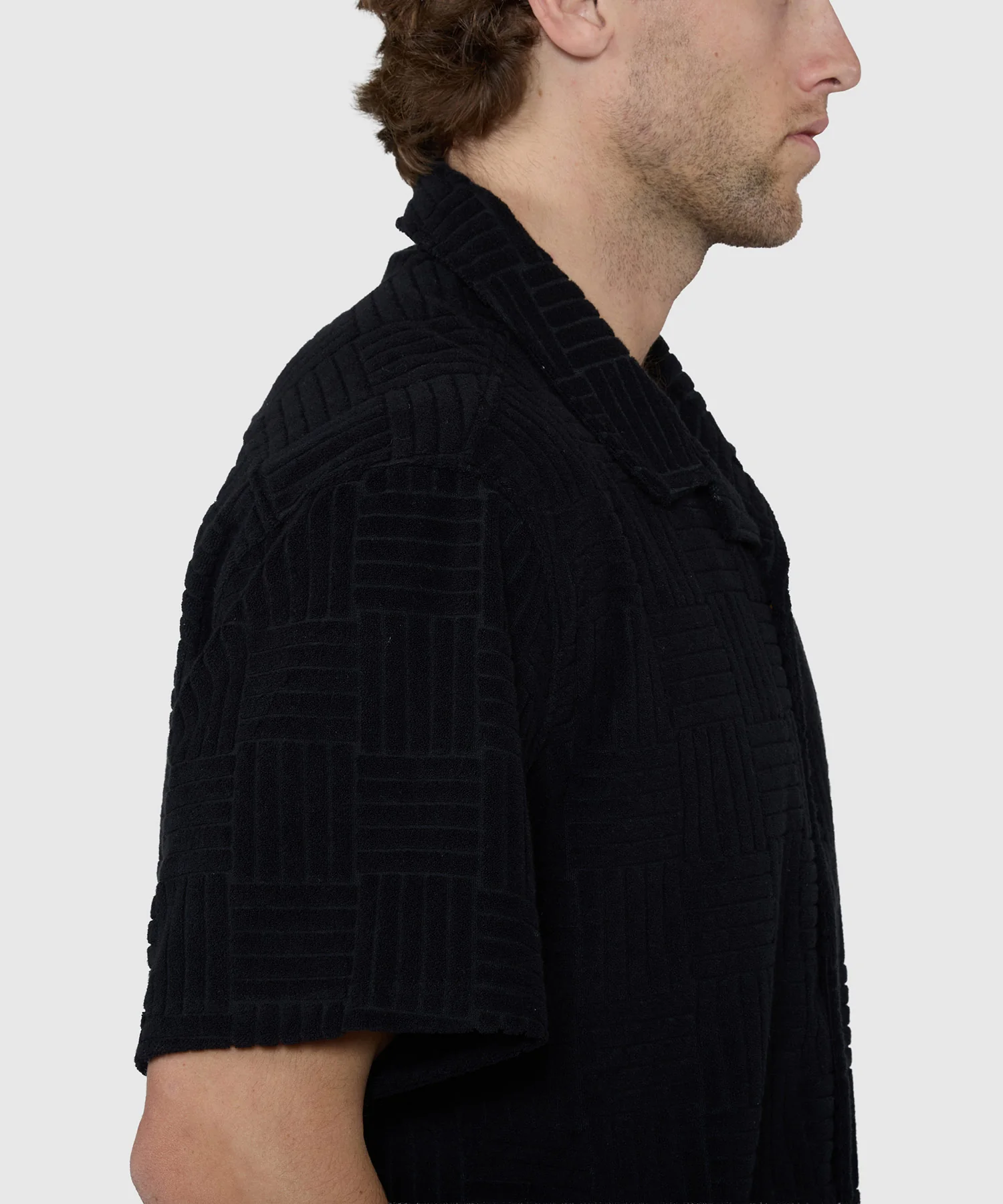 Westport Black Vienna Terry Cabana Shirt - Image 11