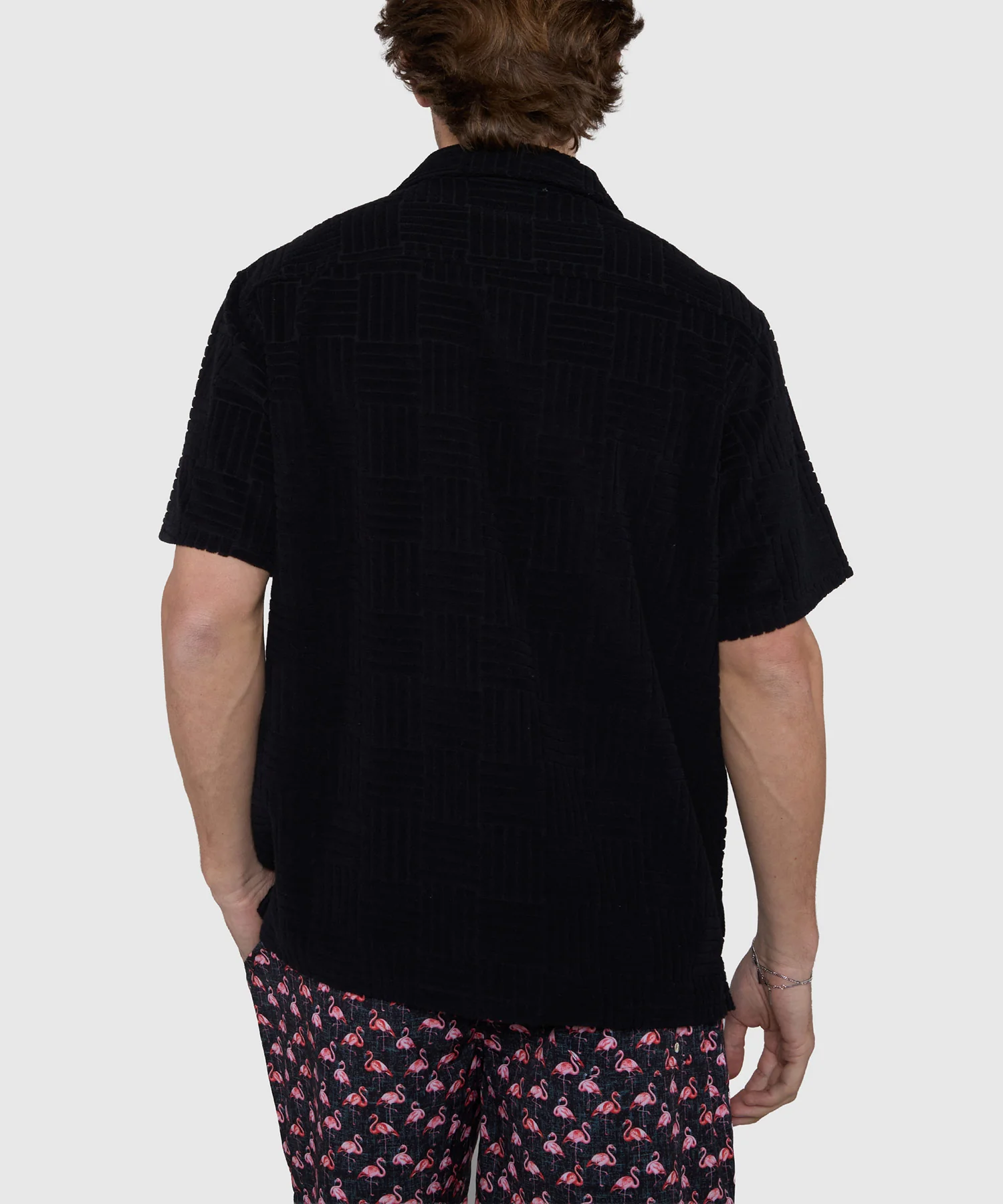 Westport Black Vienna Terry Cabana Shirt - Image 12