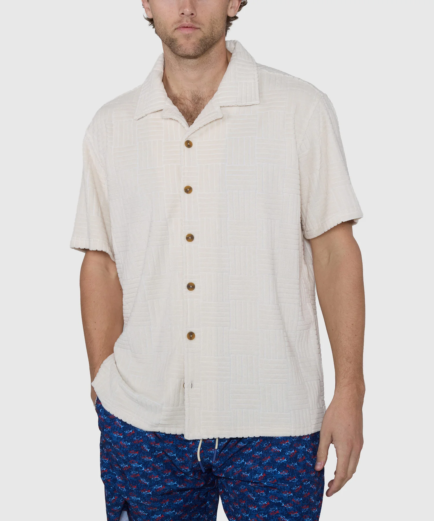 Westport Black Vienna Terry Cabana Shirt - Image 4