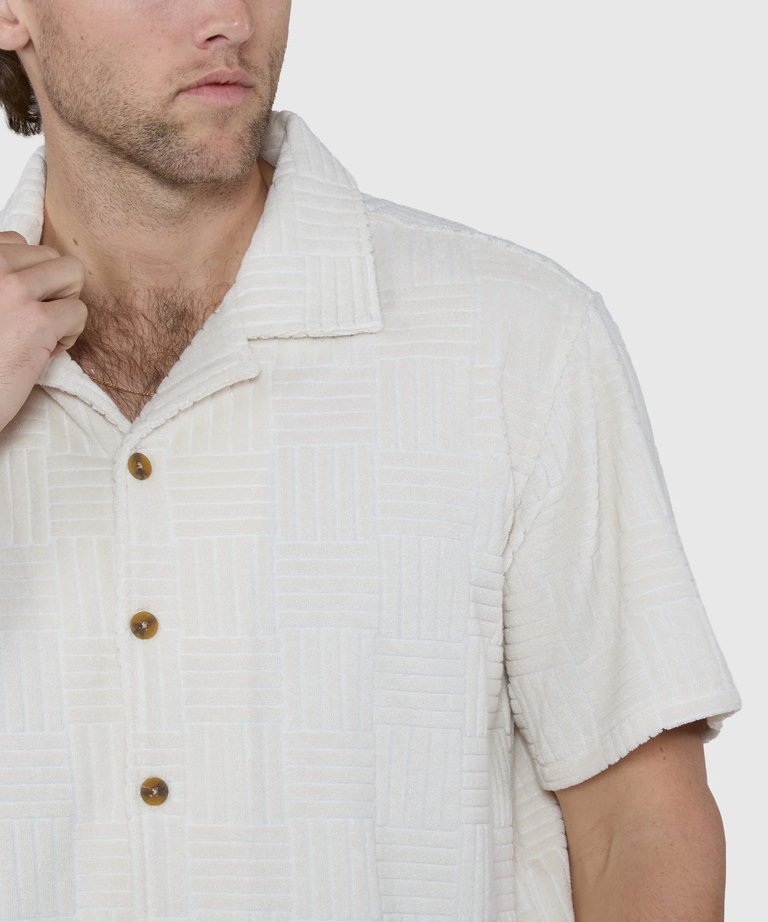 Westport Black Vienna Terry Cabana Shirt - Image 5