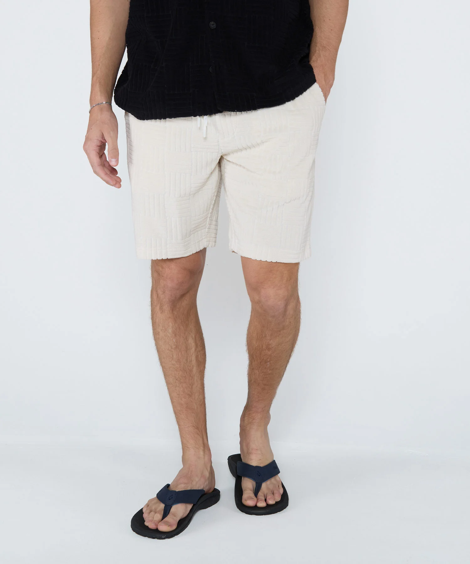 Westport Black Vienna Terry Shorts - Image 3