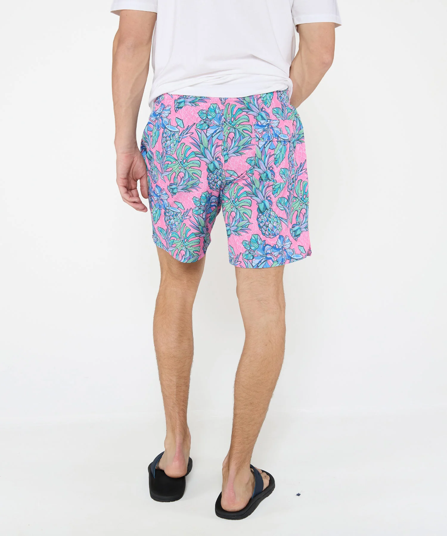 Westport Black Hampton Pineapple Print Swim Shorts - Image 5