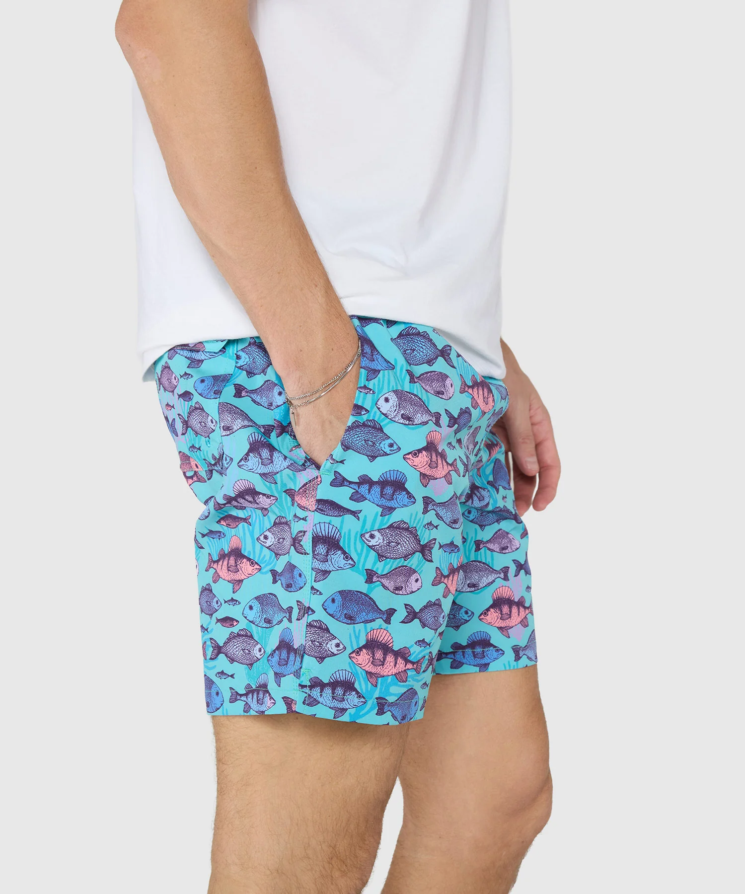 Westport Black Hampton Fish Print Swim Shorts - Image 4