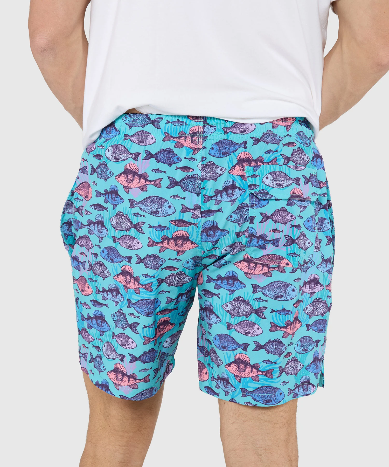 Westport Black Hampton Fish Print Swim Shorts - Image 5