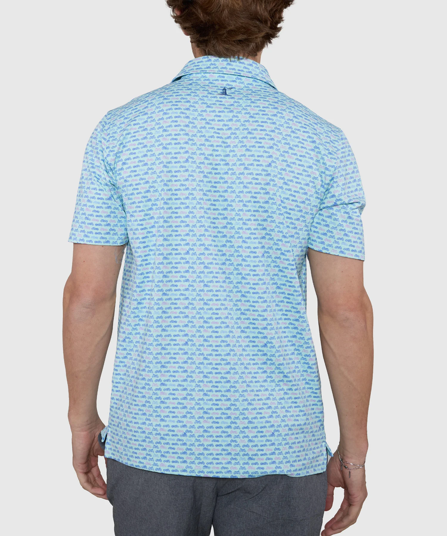 Westport Lifestyle Short Sleeve Motor Bike Print Performance Polo - Image 5