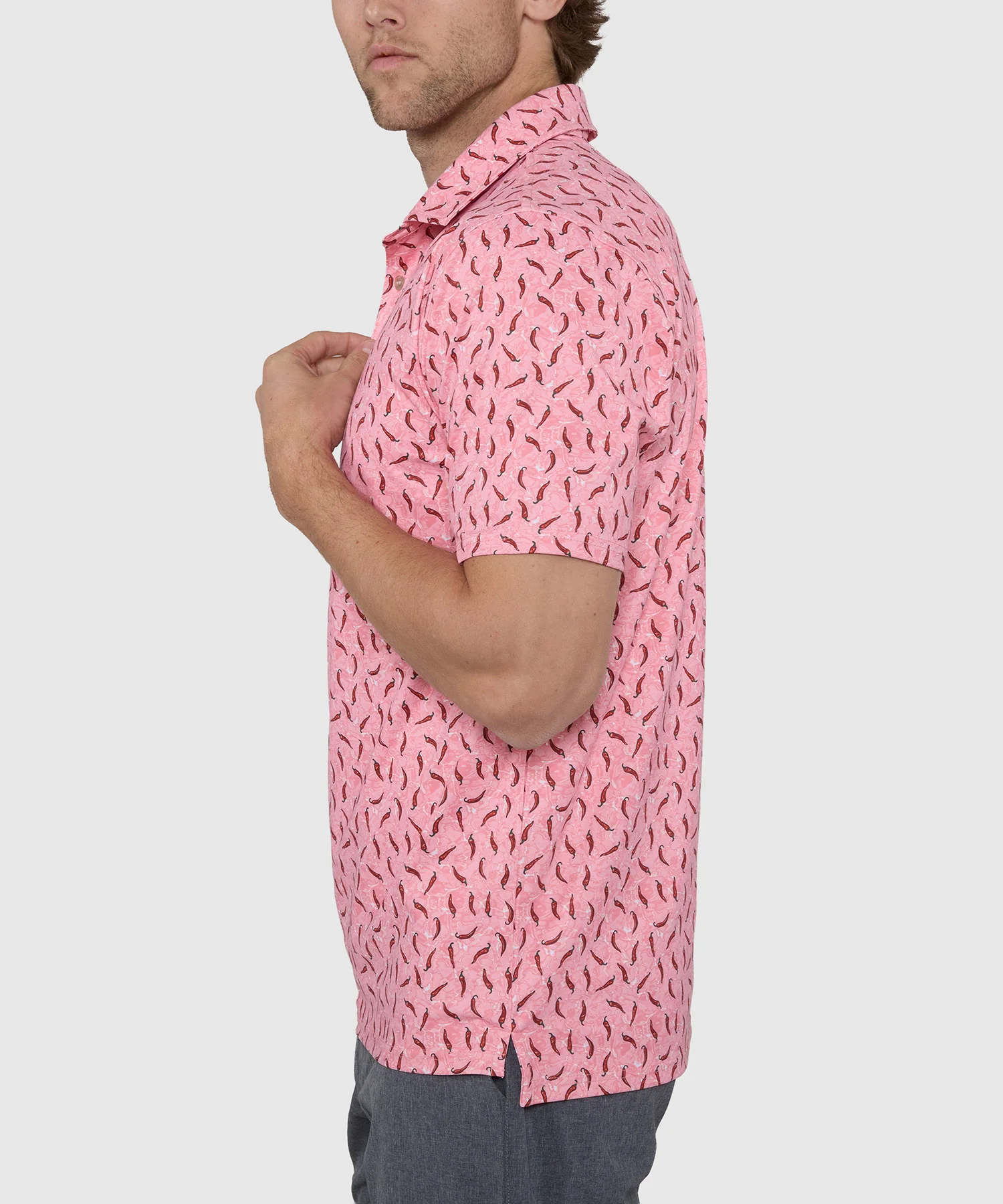 Westport Lifestyle Short Sleeve Peppers Print Performance Polo - Image 4
