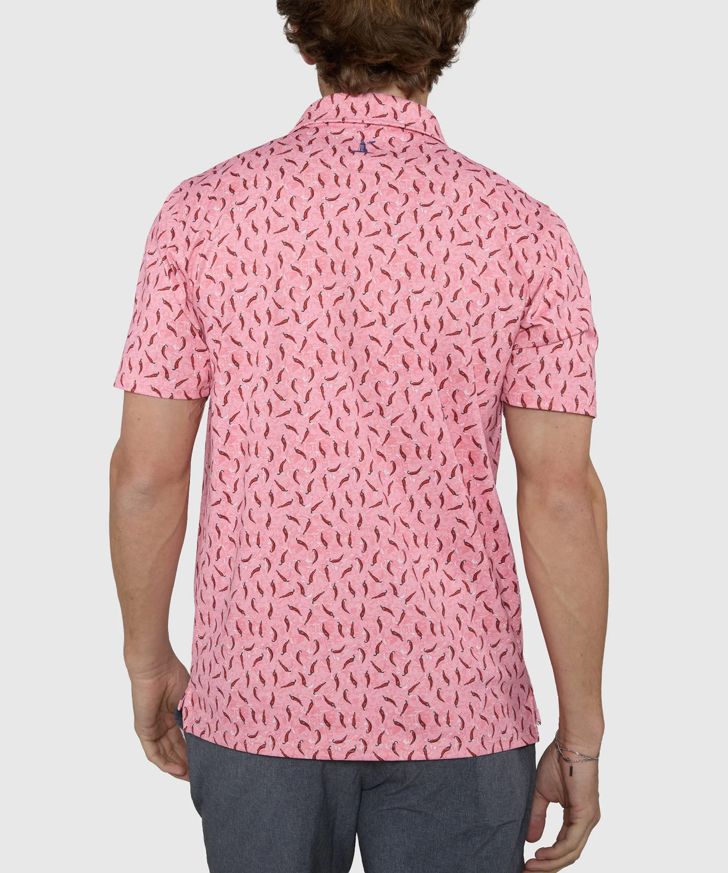 Westport Lifestyle Short Sleeve Peppers Print Performance Polo - Image 5