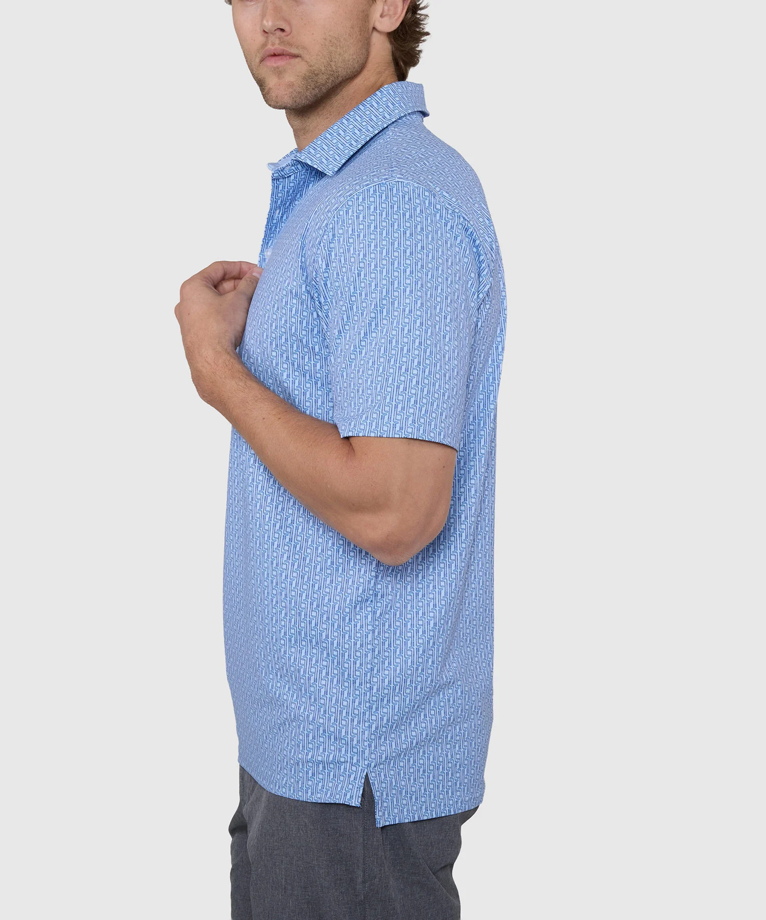 Westport Lifestyle Short Sleeve Club Print Performance Polo - Image 4