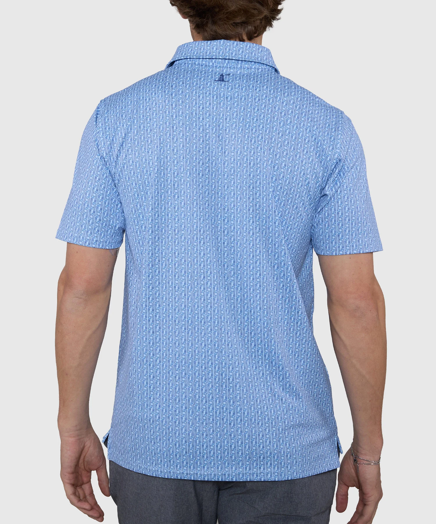 Westport Lifestyle Short Sleeve Club Print Performance Polo - Image 5