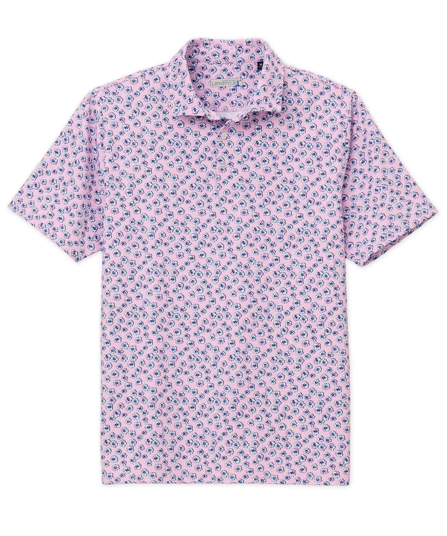 Westport Lifestyle Short Sleeve Blossom Print Performance Polo