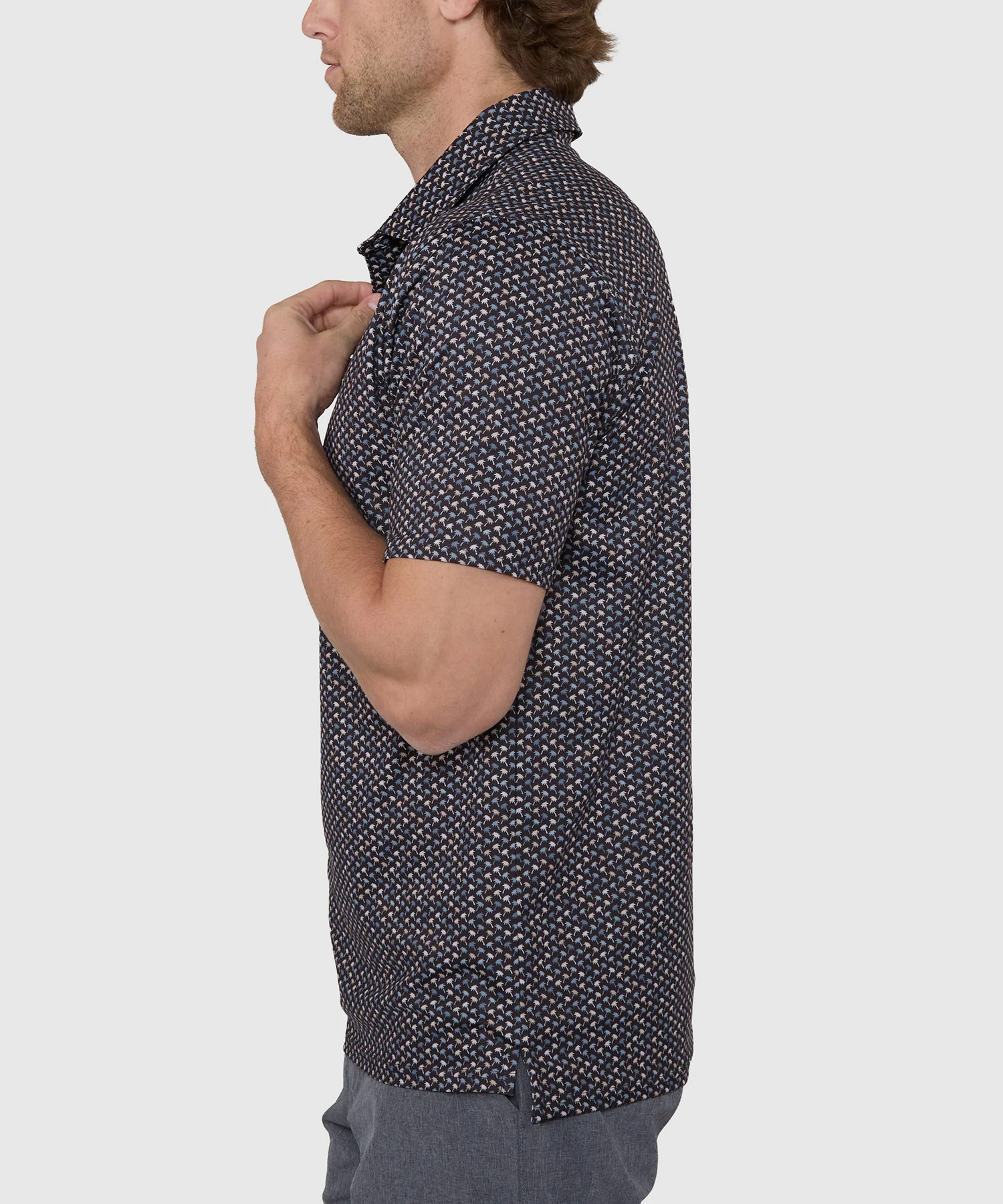 Westport Lifestyle Short Sleeve Palm Print Performance Polo - Image 4
